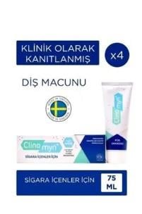 Clinomyn Sigara Içenler Için Smokers Diş Beyazlatan Leke Giderici Diş Macunu 75 ml x 4 adet