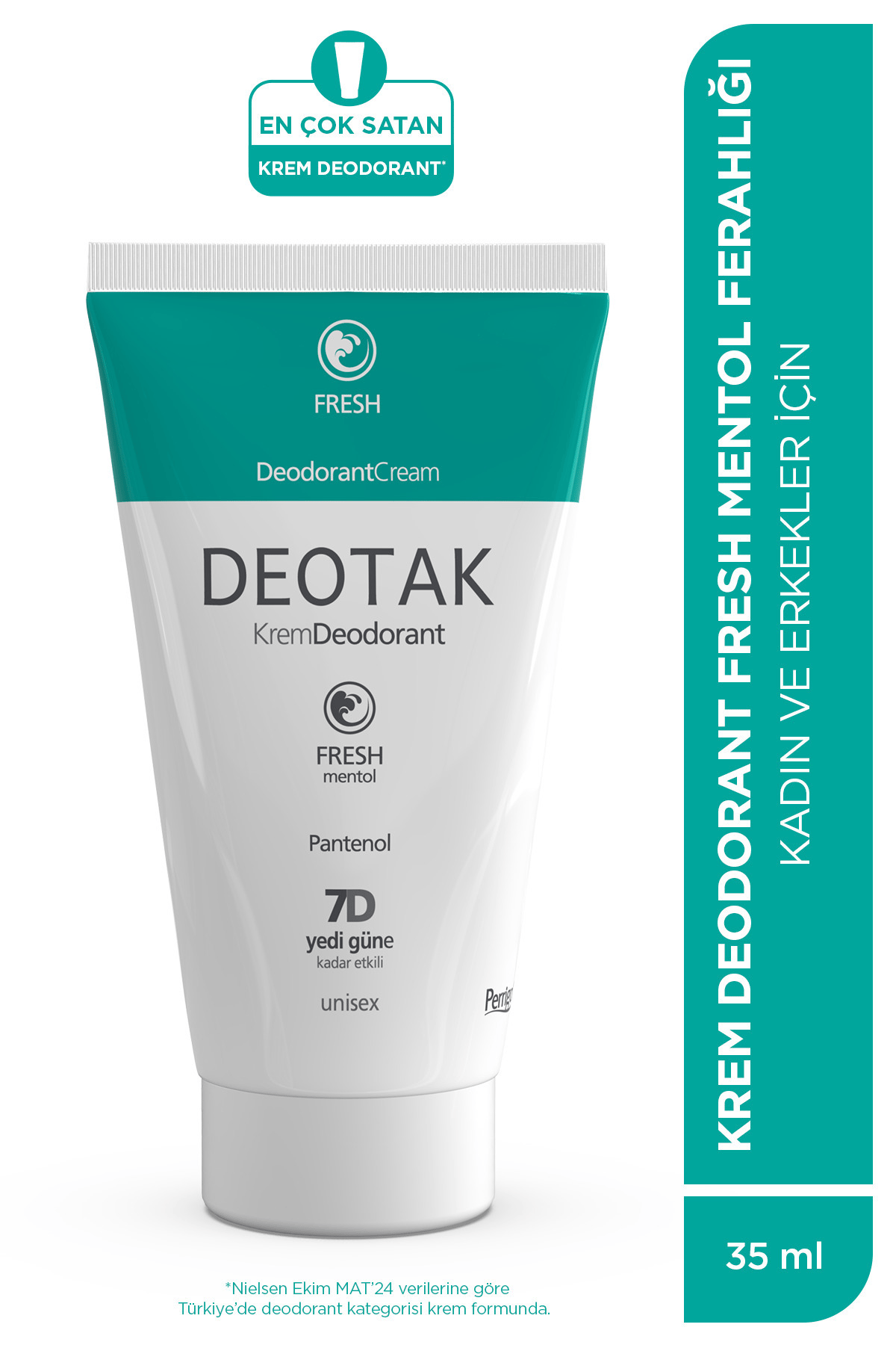 Deotak Fresh Mentol Ferahlığı 7 Güne Kadar Etkili Krem Deodorant 35 ml