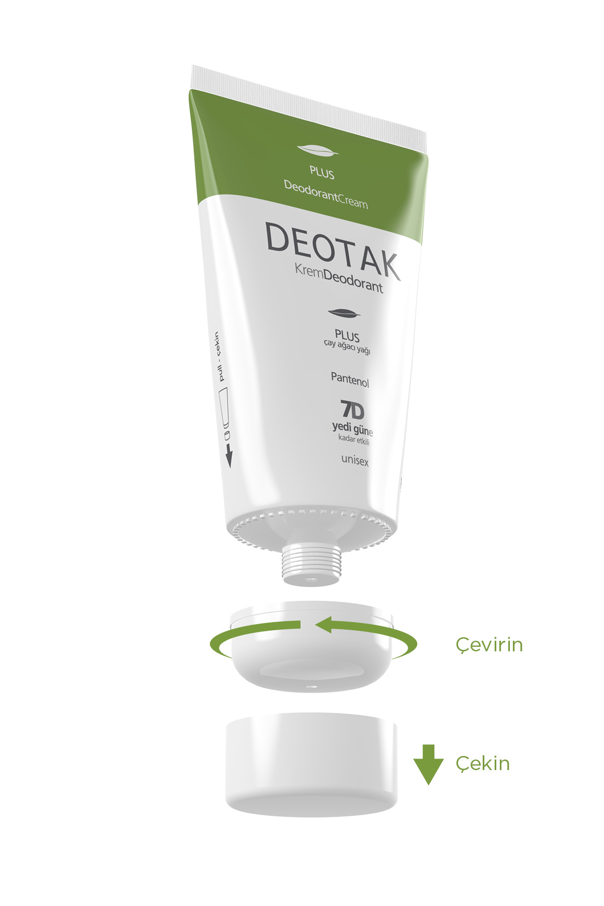 Deotak Plus Ekstra Koruma 7 Güne Kadar Etkili Krem Deodorant 35 ml x 4 Adet