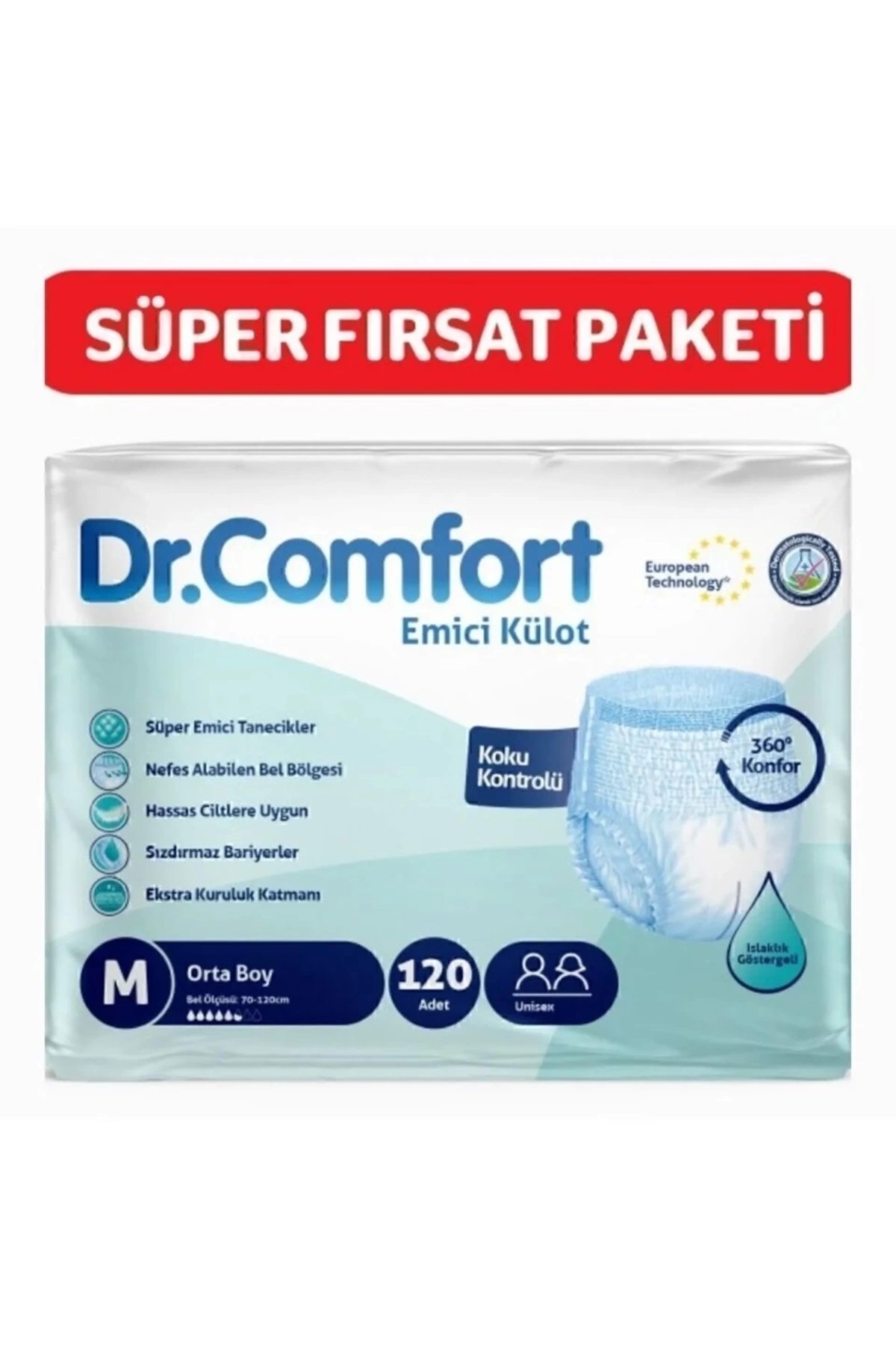 Dr.Comfort Hasta Bezi Emici Külot M Beden 30'lu x4 Adet