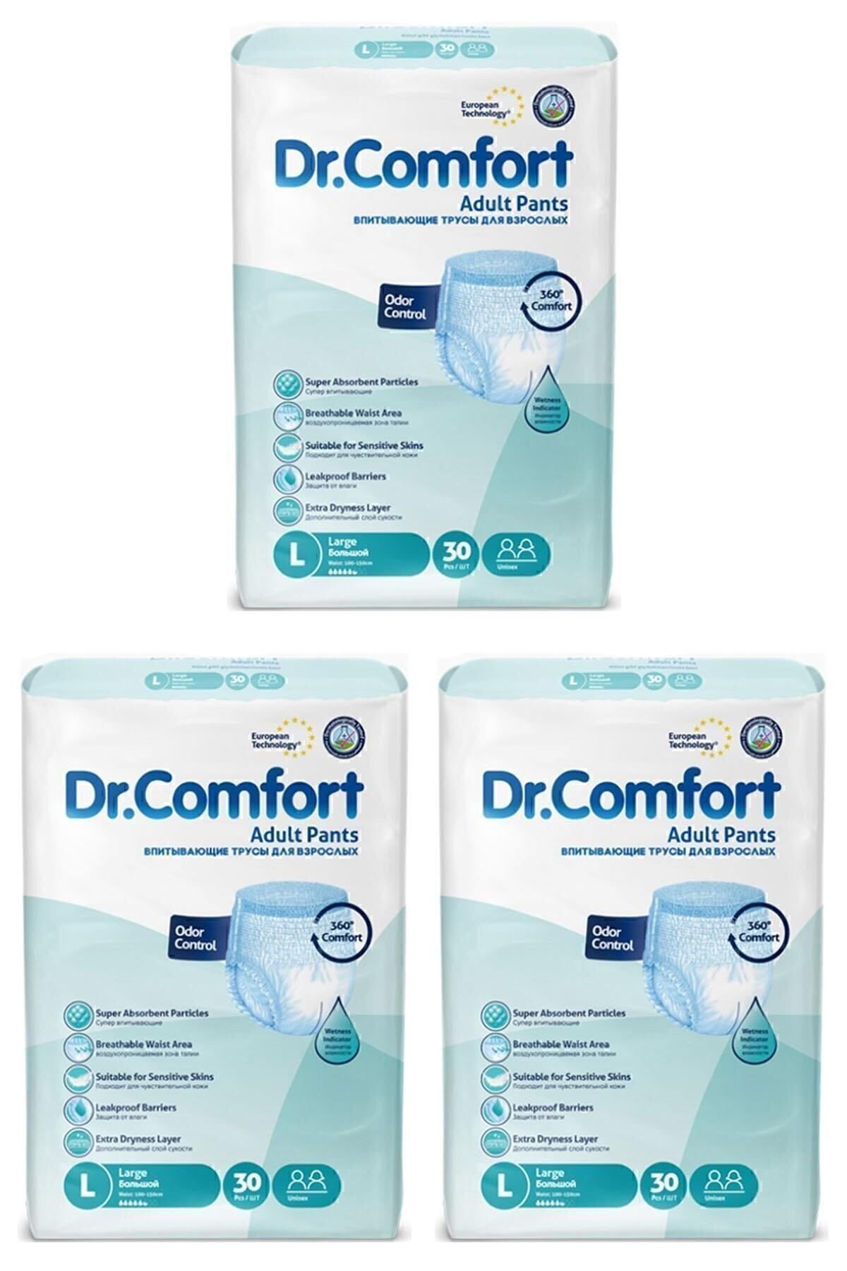 Dr.Comfort Hasta Bezi Emici Külot L Beden 30'lu x3 Adet