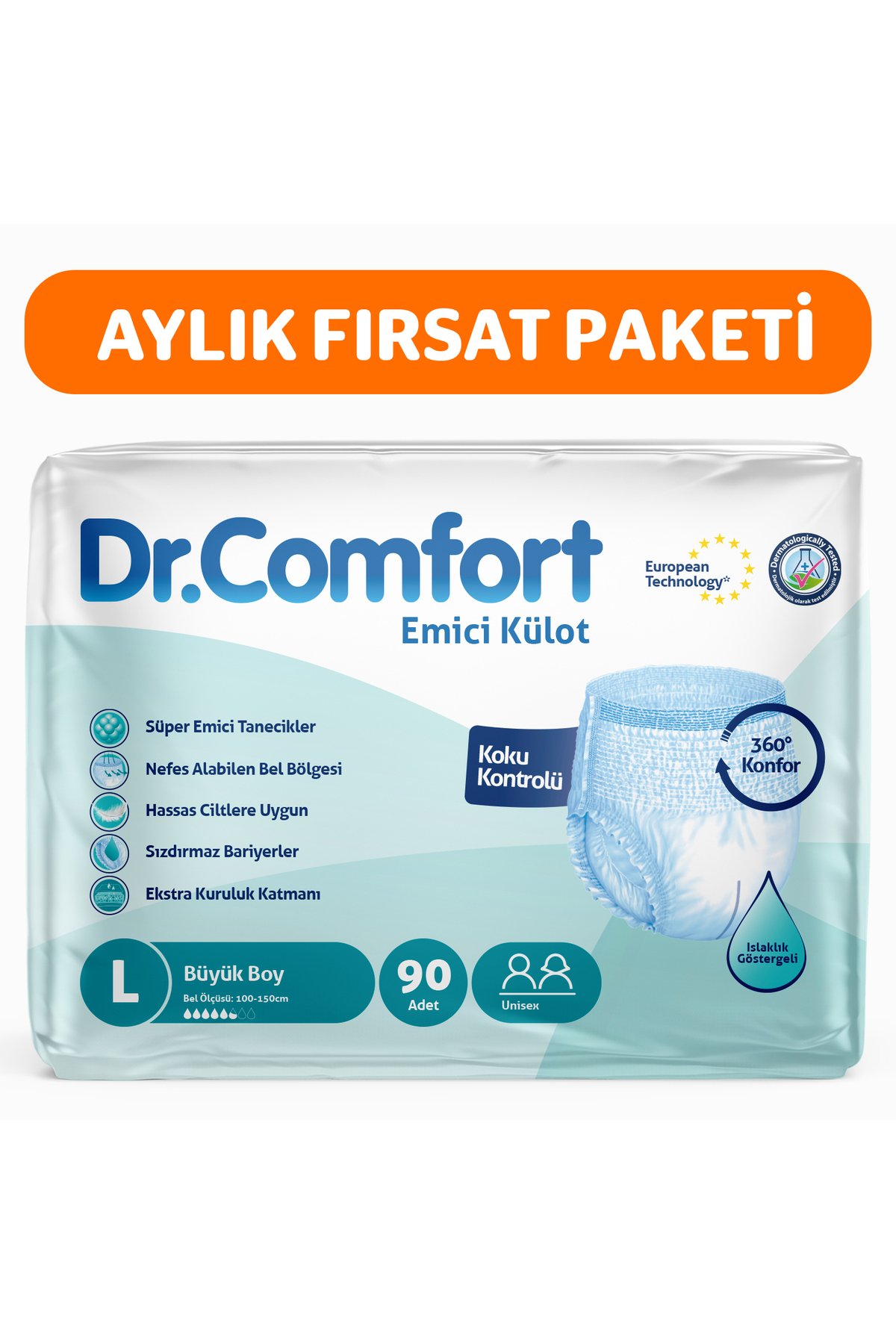 Dr.Comfort Hasta Bezi Emici Külot L Beden 30'lu x3 Adet