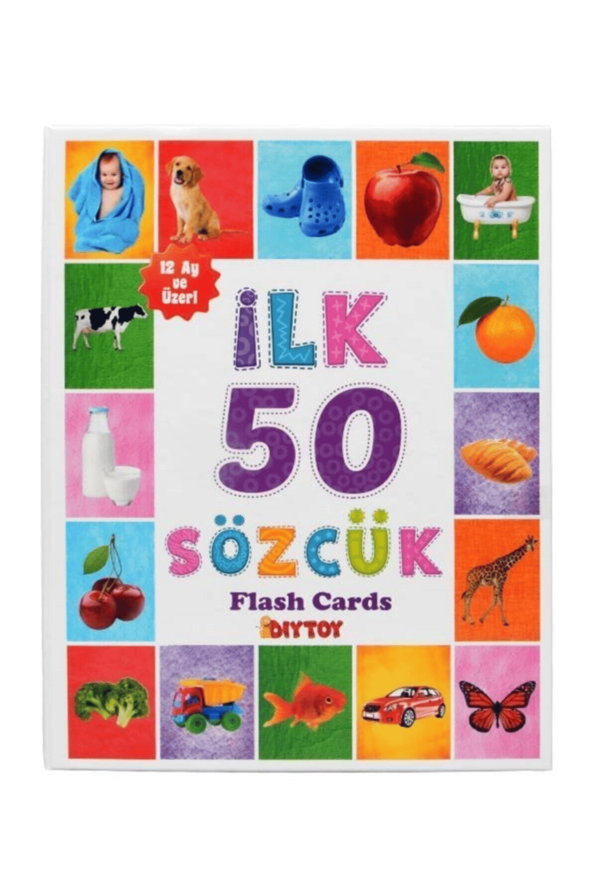 Eğitim Seti 4'lü Ilk 50 Sözcük, Meyveler, Hayvanlar ve Bebeğimin Zeka Kartları