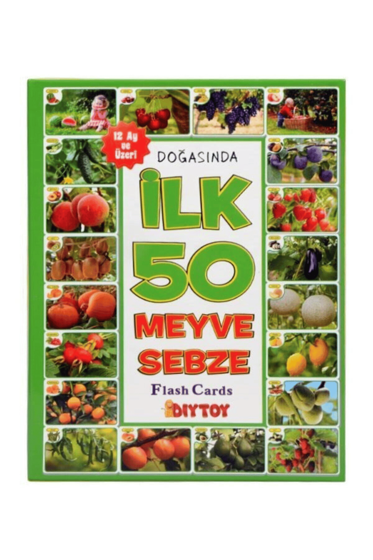 Eğitim Seti 4'lü Ilk 50 Sözcük, Meyveler, Hayvanlar ve Bebeğimin Zeka Kartları