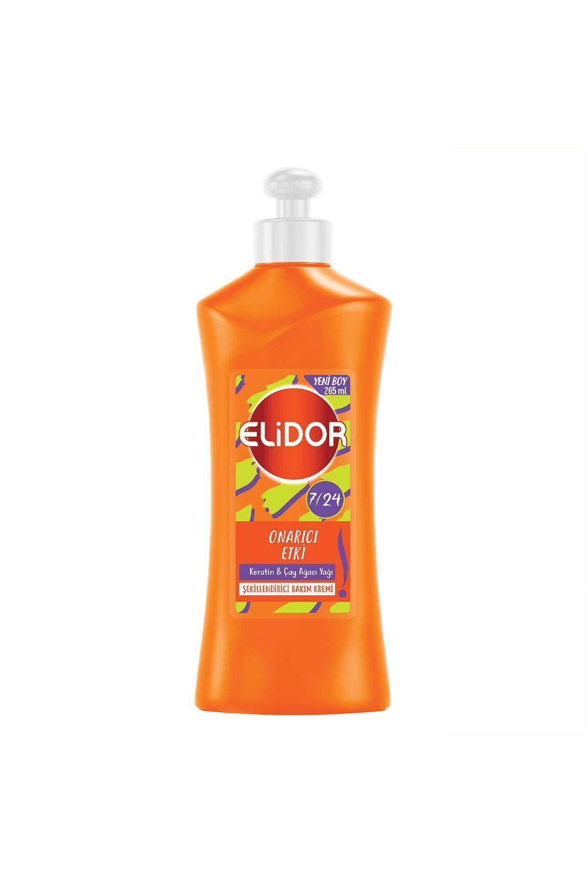 Elidor 7/24 Şekillendirici Saç Bakım Kremi Onarıcı Etki Keratin & Çay Ağacı Yağı 265 ml