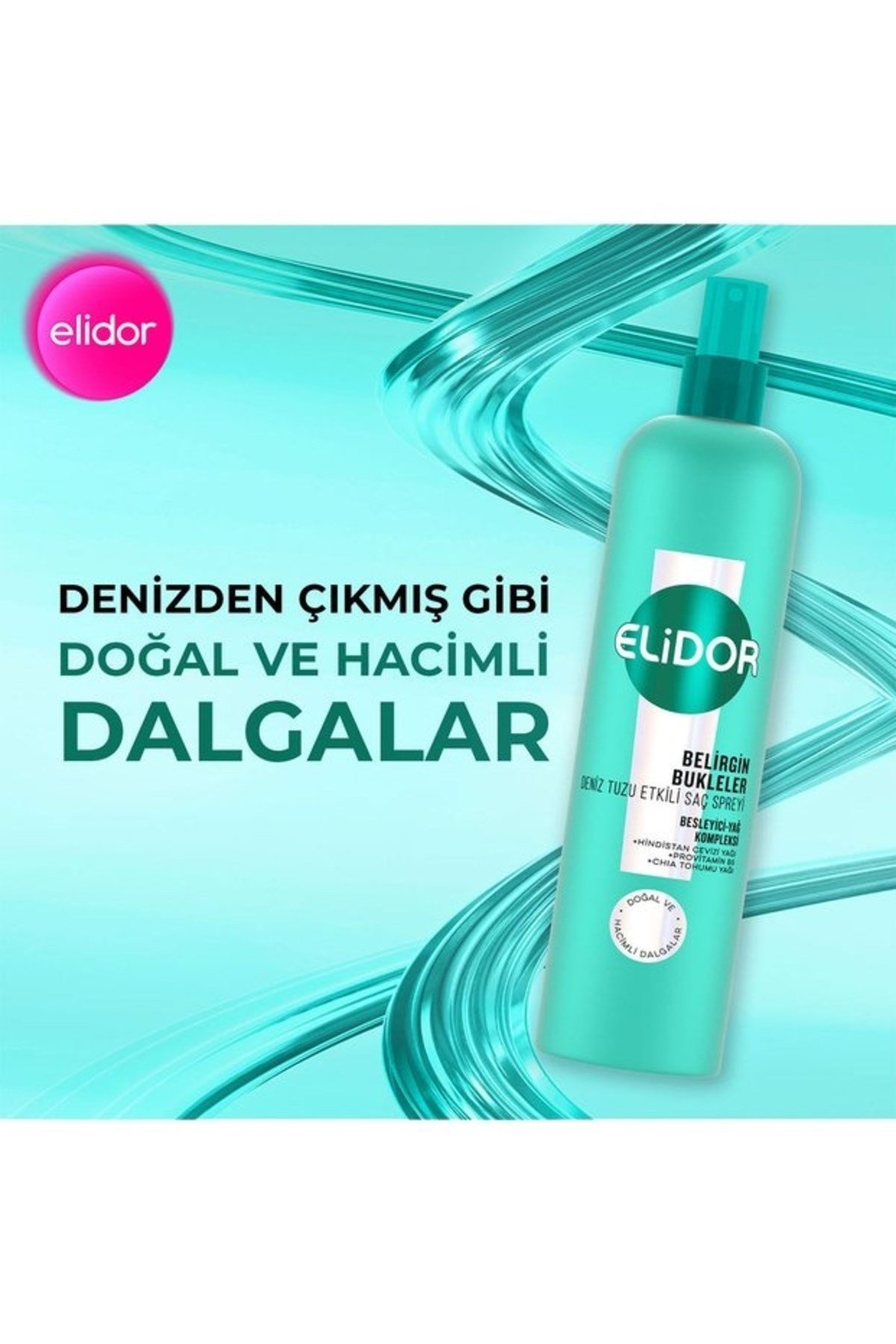 Elidor Deniz Tuzu Etkili Saç Spreyi Belirgin Bukleler 190 ml