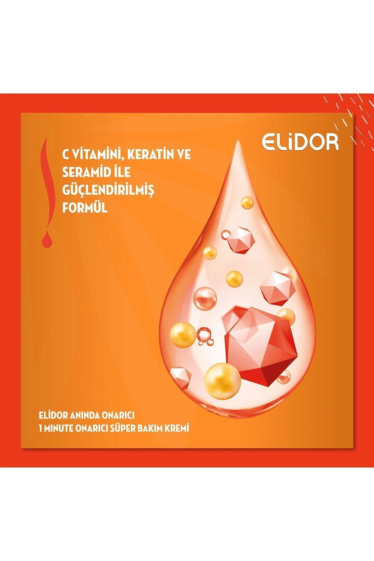 Elidor Superblend 1 Minute Onarıcı Süper Saç Bakım Kremi Anında Onarıcı Bakım Turuncu 170 ml x2 Adet