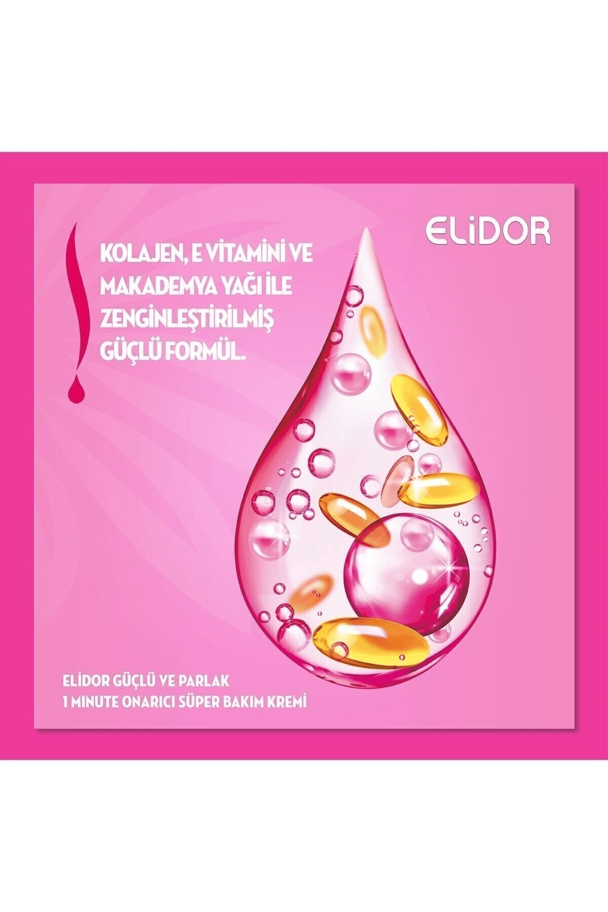 Elidor Superblend 1 Minute Süper Saç Bakım Kremi Güçlü Ve Parlak Pembe 170 ml x2 Adet