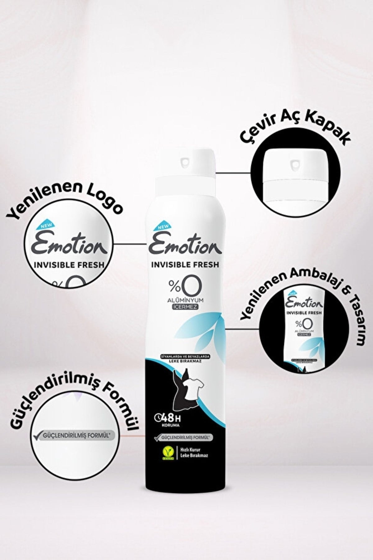 Emotion Invisible Fresh Deodorant Kadın 150 ml x3
