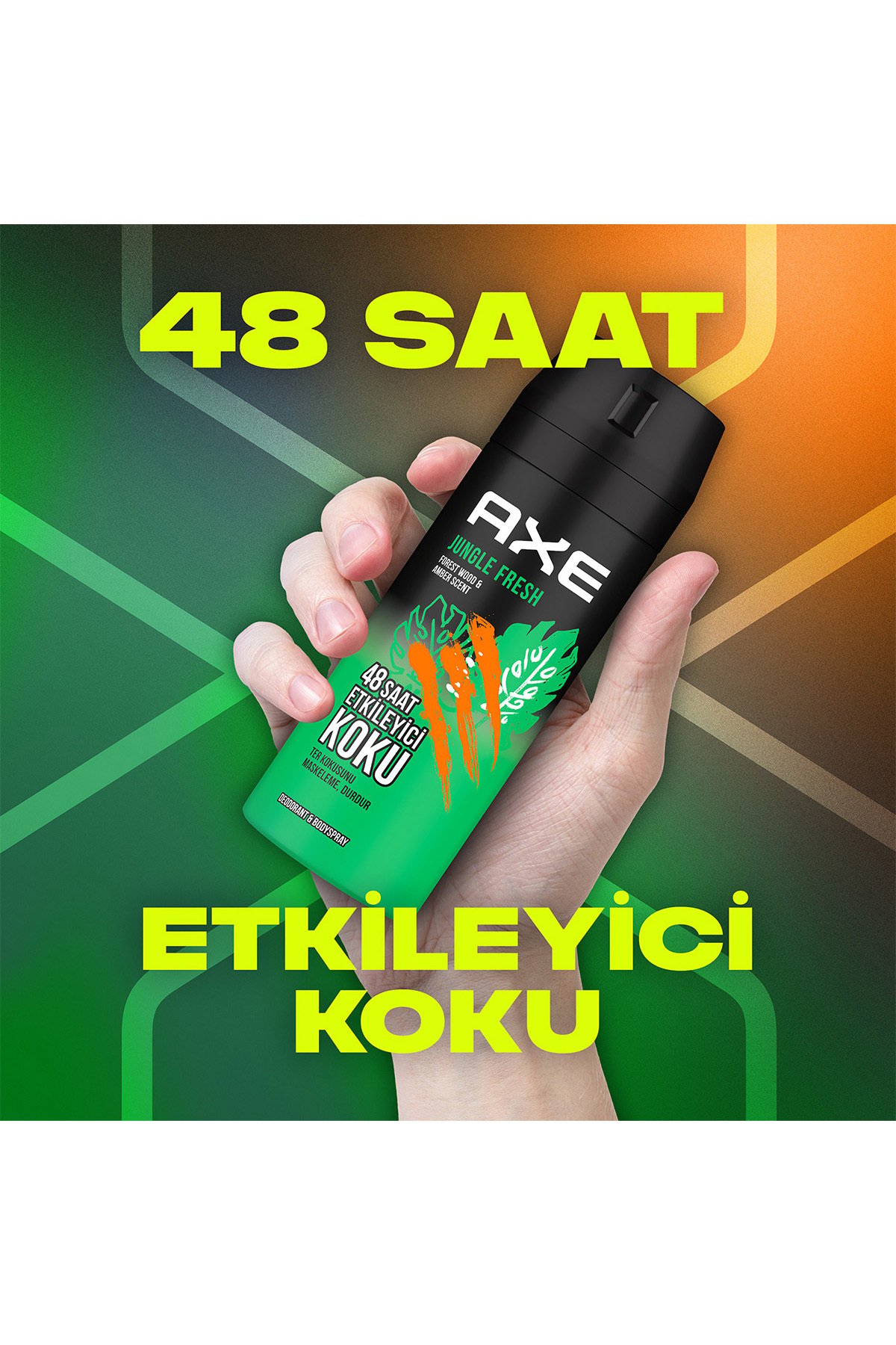 Erkek Sprey Deodorant Jungle Fresh 48 Saat Etkileyici Koku 150 ml X3 Adet