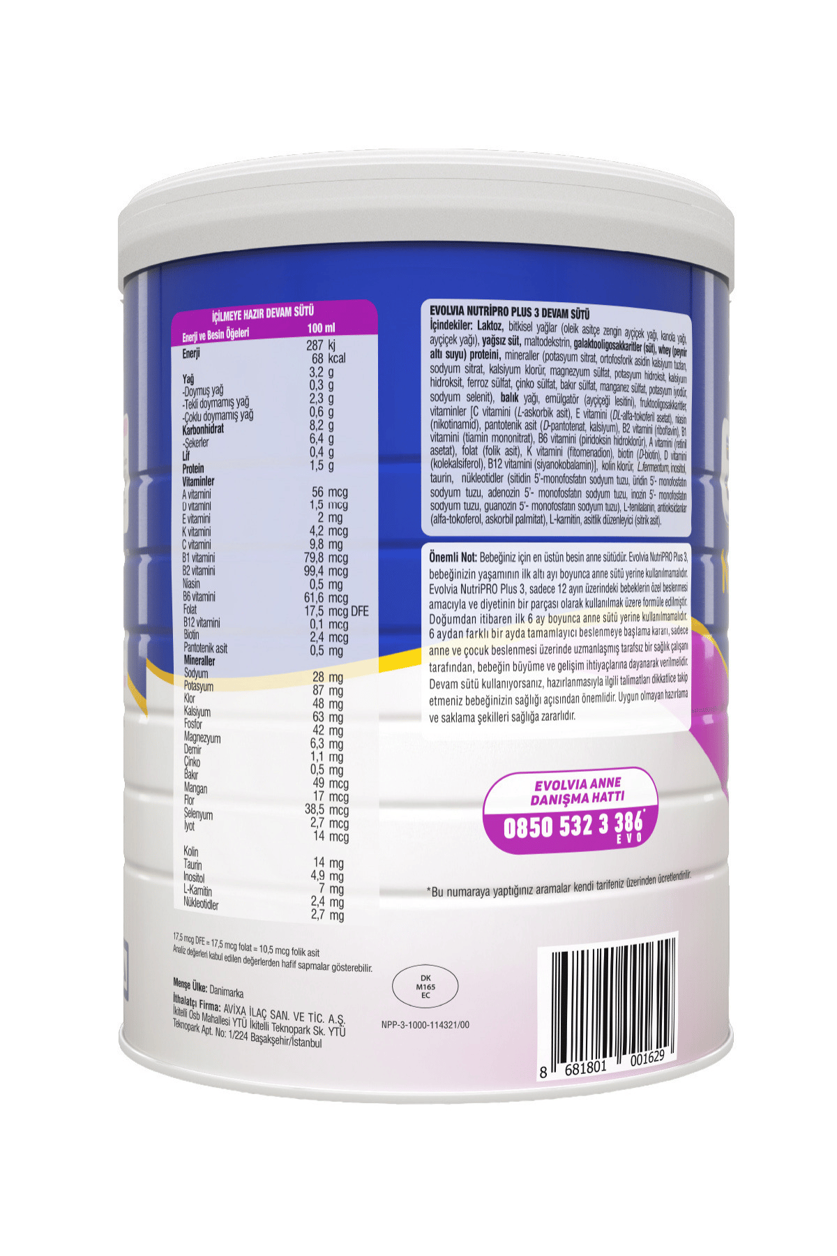 Evolvia Nutripro Plus 3 Devam Sütü 1000 gr X 2 Adet