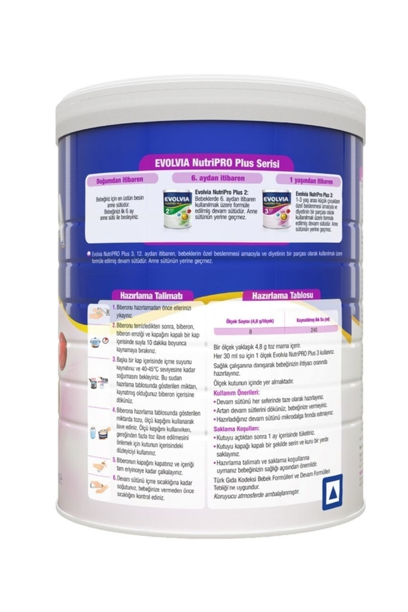 Evolvia Nutripro Plus 3 Devam Sütü 800 gr X 2 adet 