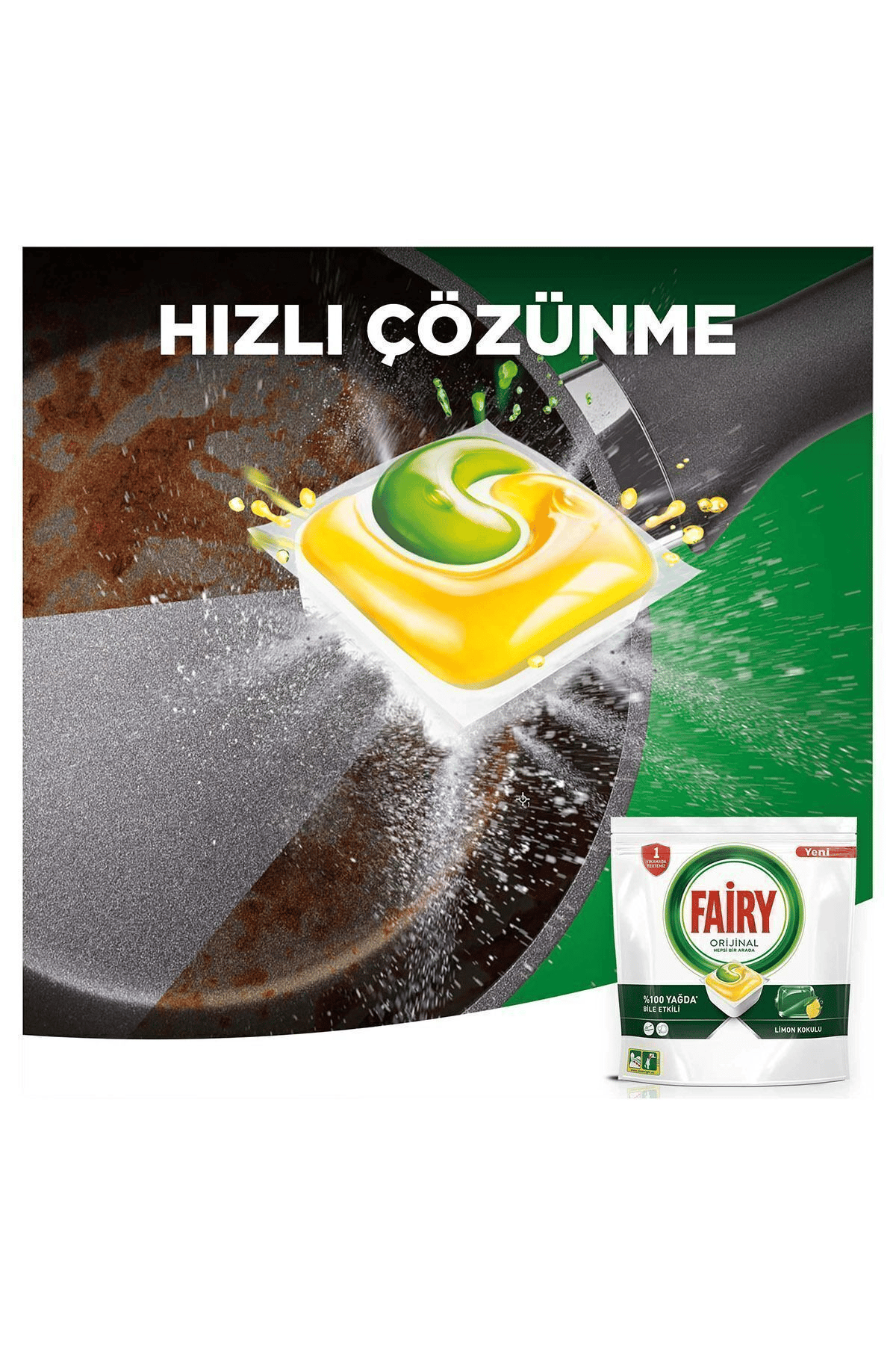 Fairy Hepsi Bir Arada Bulaşık Makinesi Deterjanı Tableti 60'lı x2 Adet