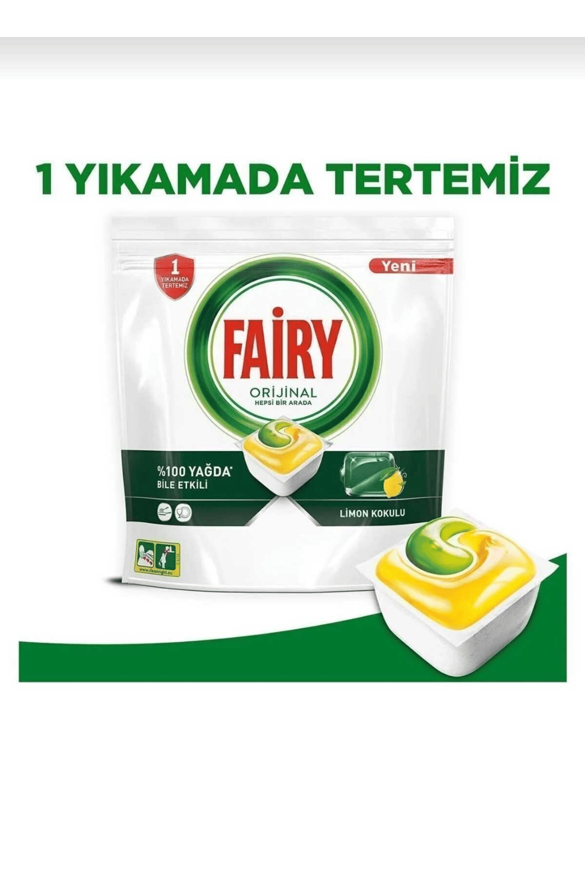 Fairy Hepsi Bir Arada Bulaşık Makinesi Deterjanı Tableti 60'lı