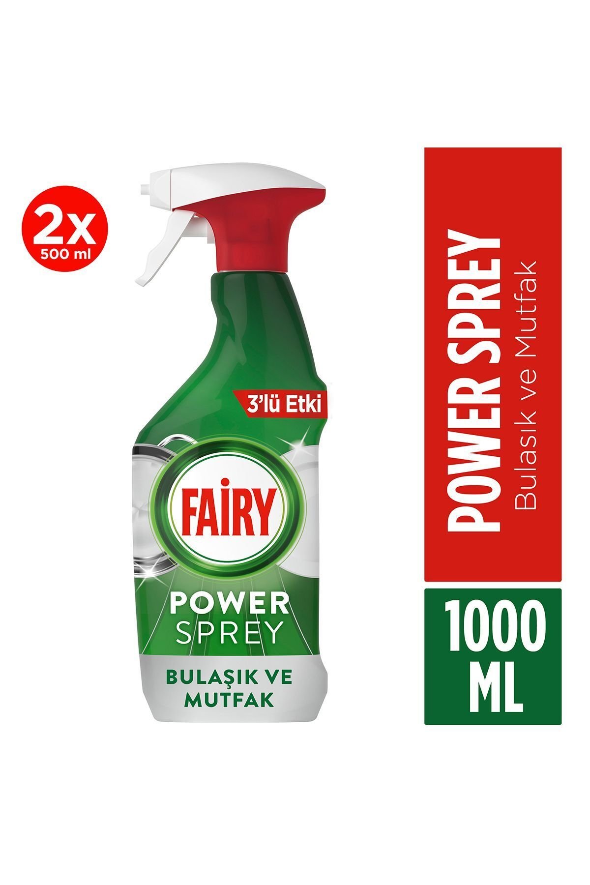 Fairy Power Sprey 3'ü 1 Arada Bulaşık Ve Mutfak 500 ml x 2 Adet