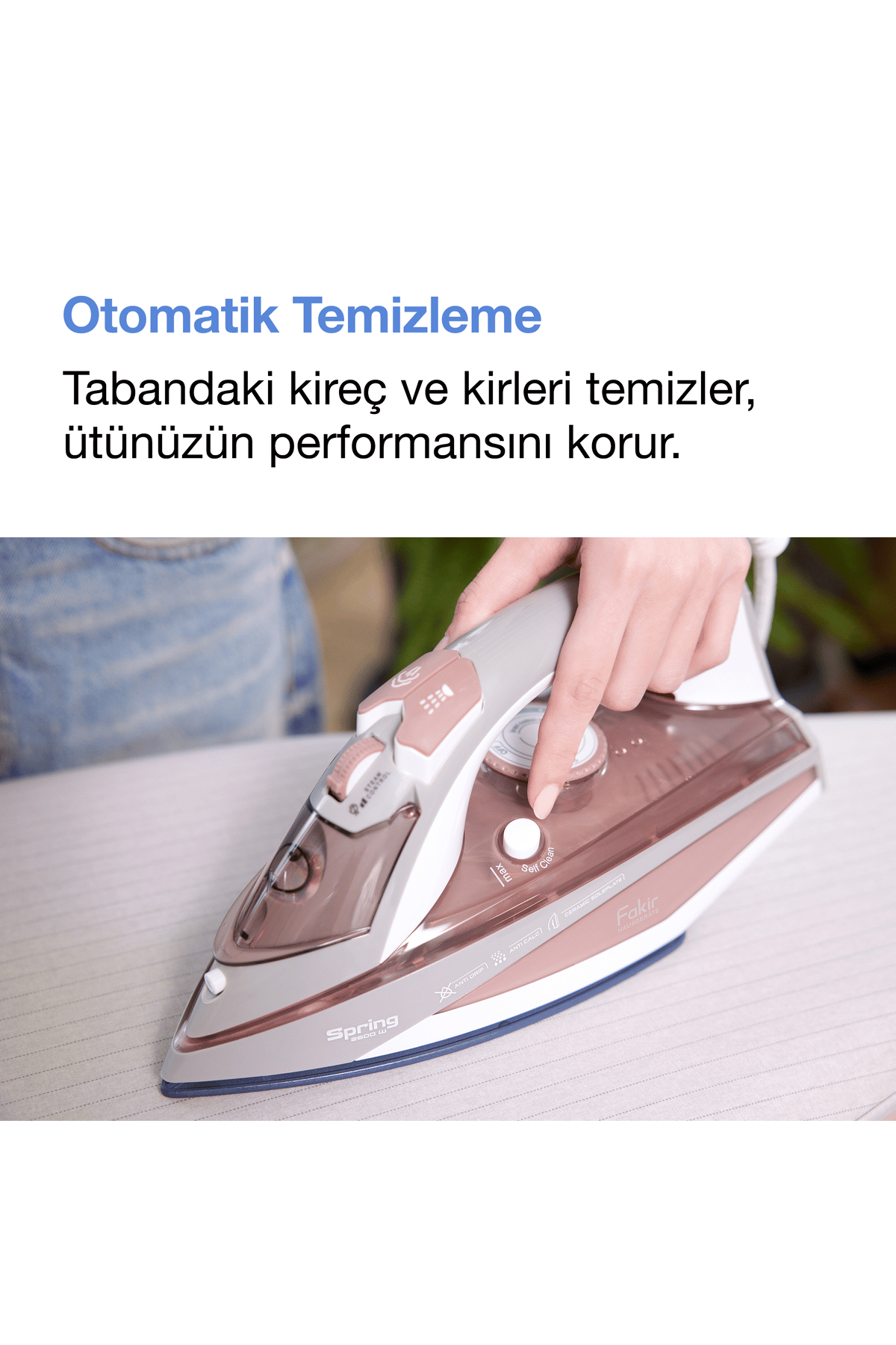 Fakir Spring Buharlı Ütü  Gül Kurusu