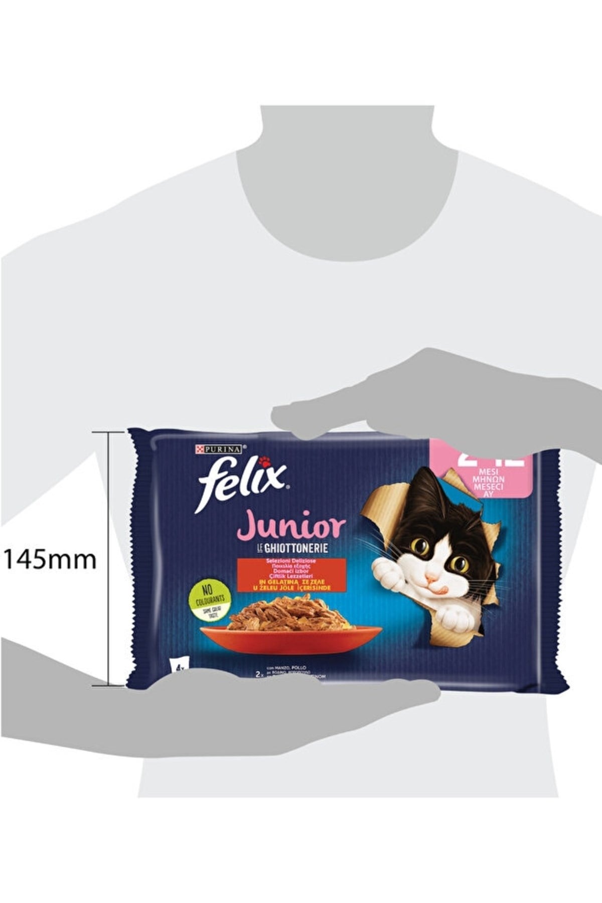 Felix Sığır Etli ve Tavuklu Yavru Yaş Kedi Maması 4 x 85gr