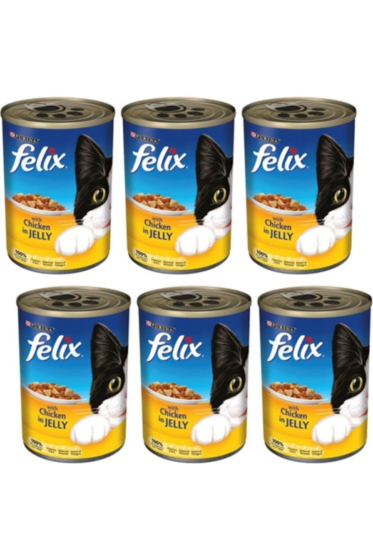 Felix Tavuklu Konserve Yetişkin Kedi Maması 6 X 400 gr