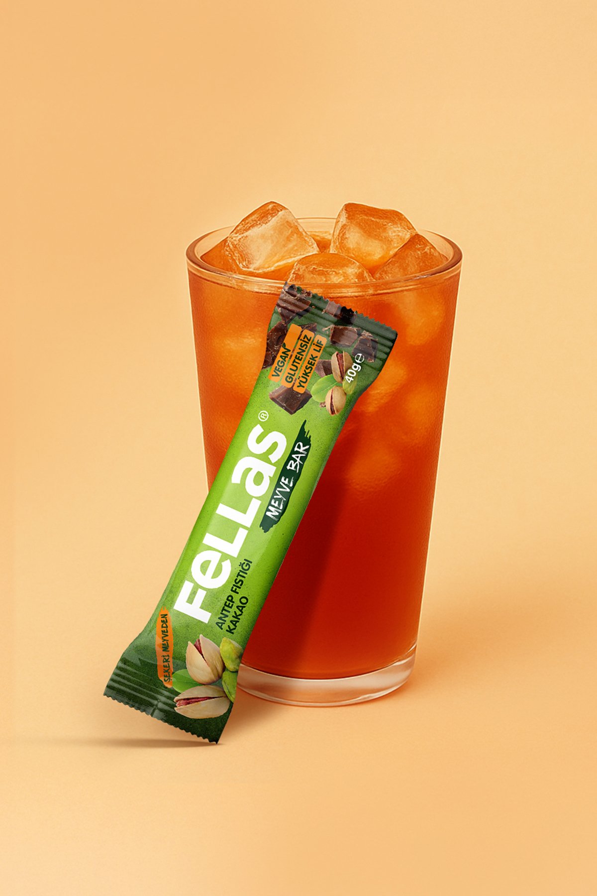 Fellas Meyve Bar - Antep Fıstıklı Ve Kakaolu 40 Gr X 12 Adet