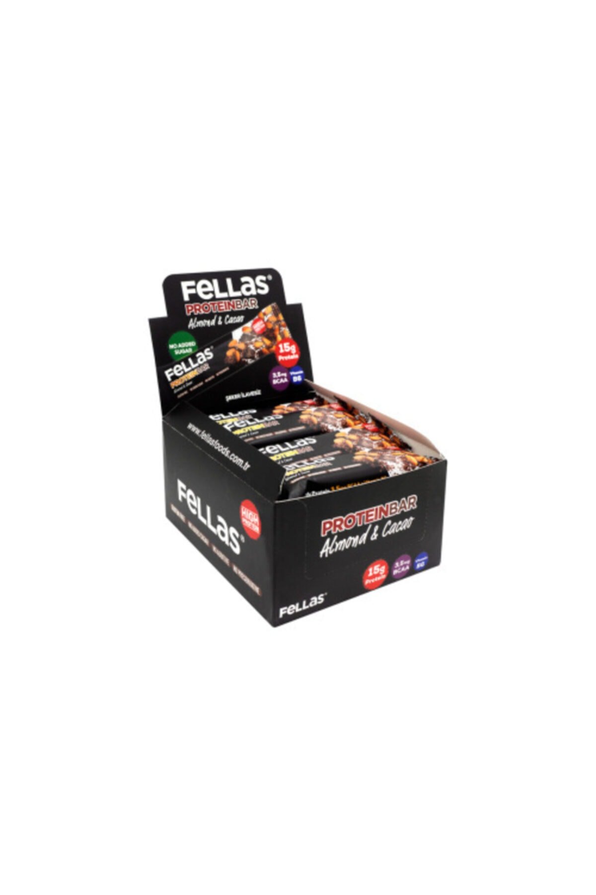 Fellas Yüksek Protein Bar Badem Ve Kakao 12x45 gr