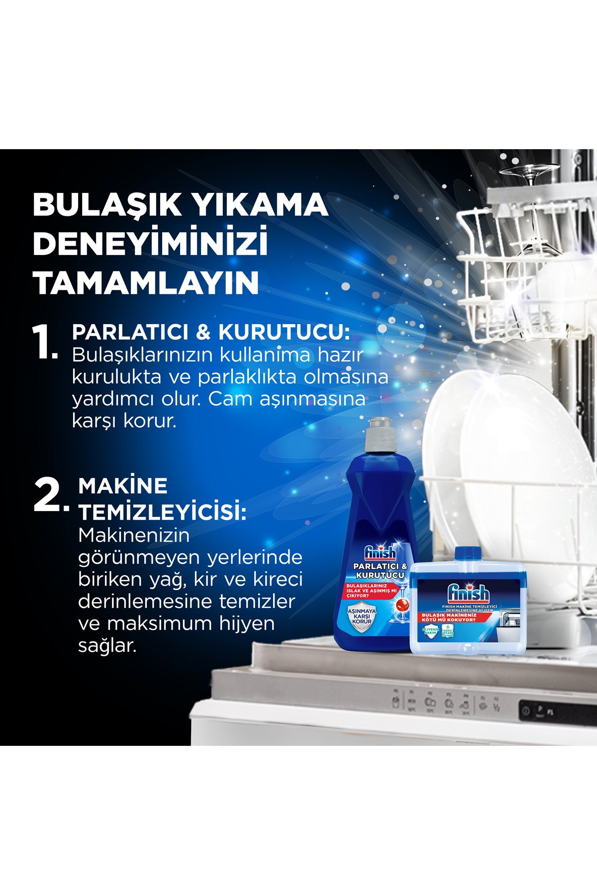Finish Quantum Hepsi Bir Arada Bulaşık Makinesi Deterjanı Kapsül Tablet 50 Adet