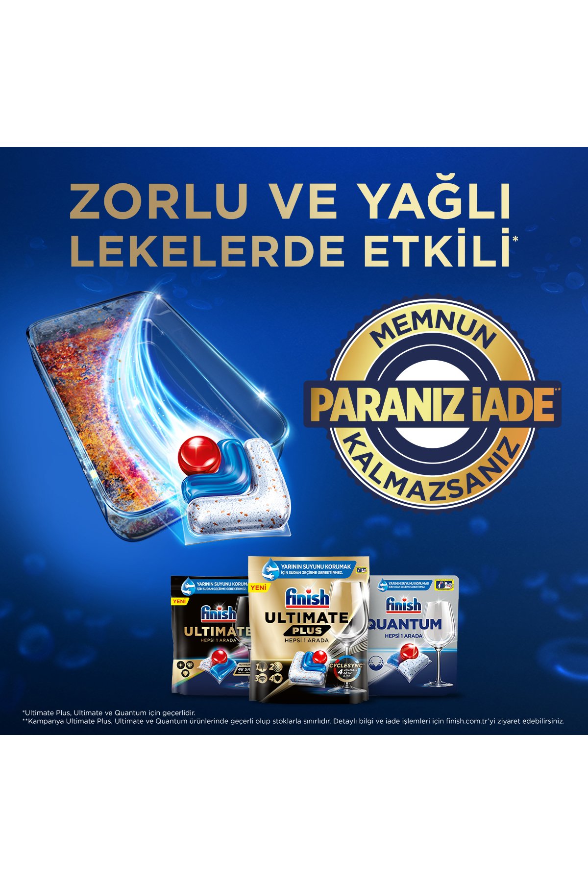 Finish Quantum Hepsi Bir Arada Bulaşık Makinesi Deterjanı Kapsül Tablet 50 Adet