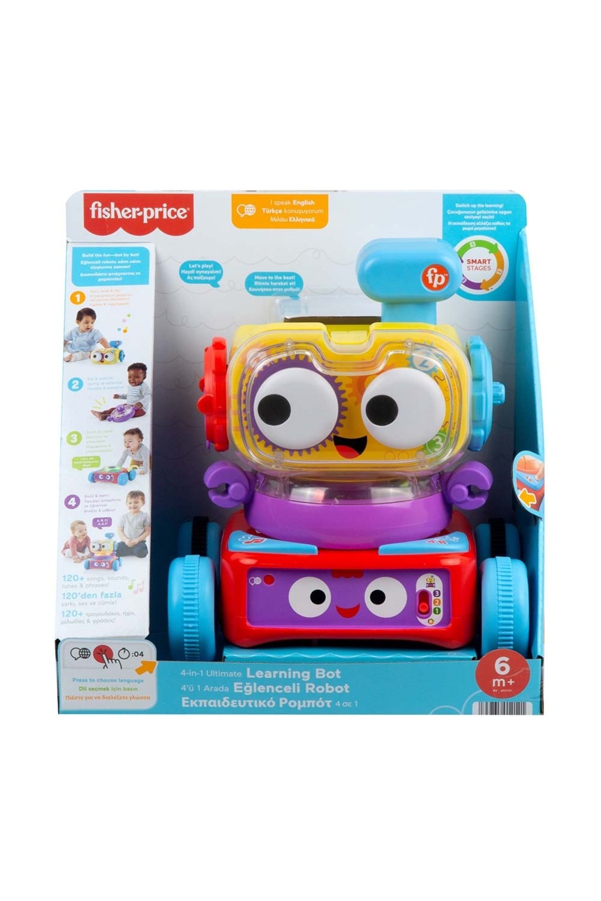 Fisher Price Art002 C01 Hck43 ® 4Ü1Arada Eğlenceli Robot, Türkçe-Ingilizce, +6 Ay Bernami Yeni