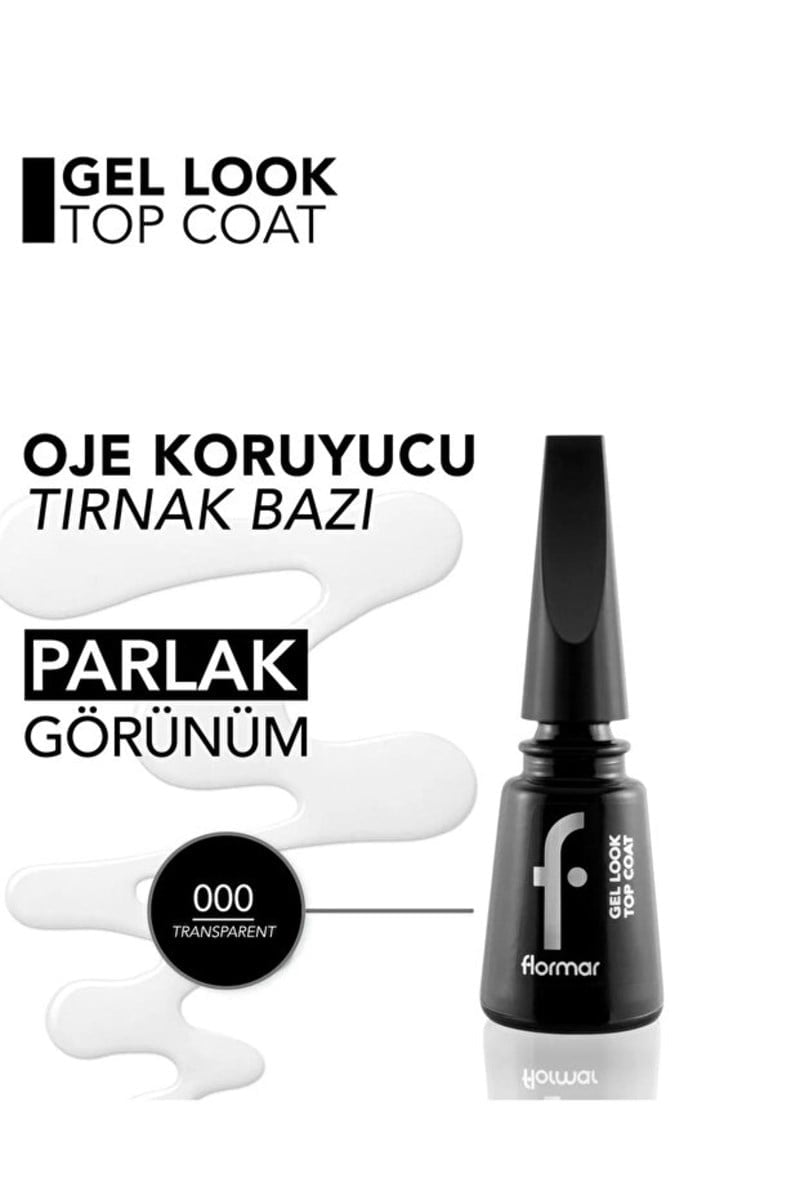 Flormar Jel Görünüm Veren Son Kat Tırnak Cilası - Gel Look Top Coat - 000