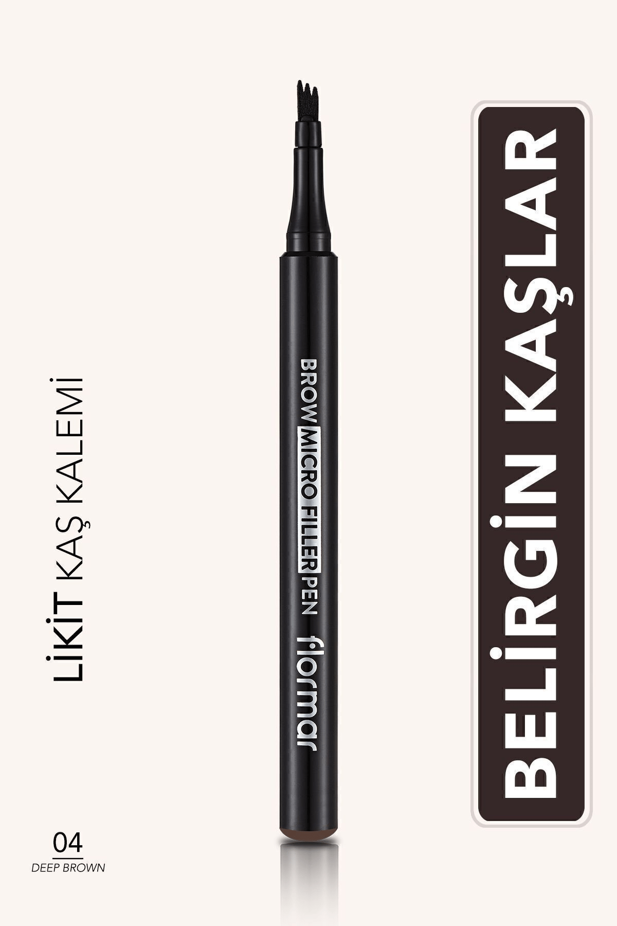 Flormar Kaş Doldurma Kalemi (koyu Kahve) - Brow Micro Filler Pen - 004 Deep Brown - 8682536038546