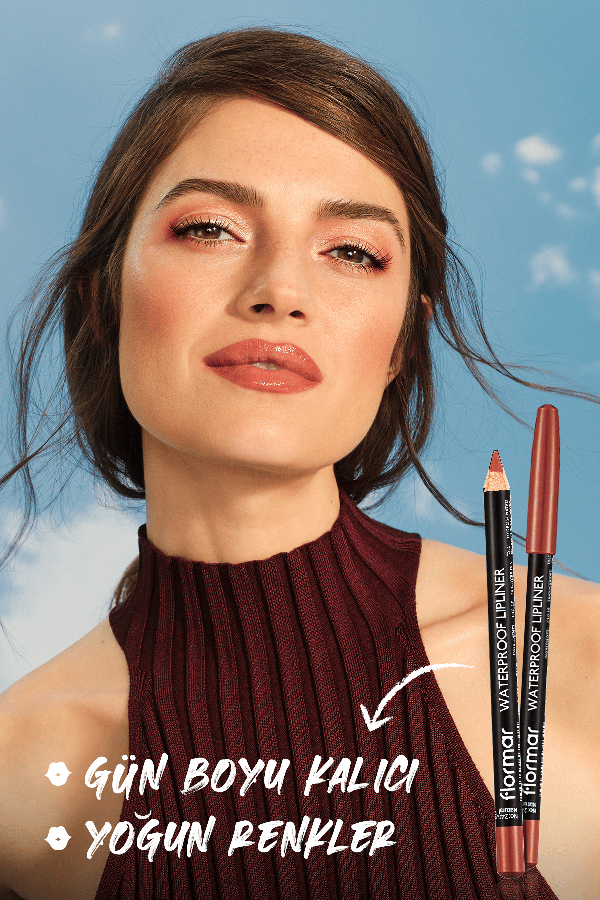 Flormar Suya Dayanıklı Dudak Kalemi (PEMBE) - Waterproof Lipliner - 229 Tender Cream - 8690604111299