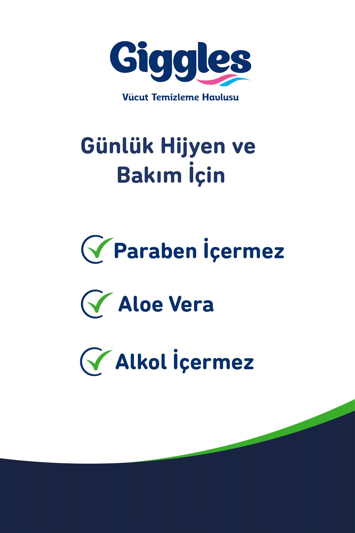 Giggles Vücut Temizleme Havlusu 50'li 12 Paket 600 Havlu