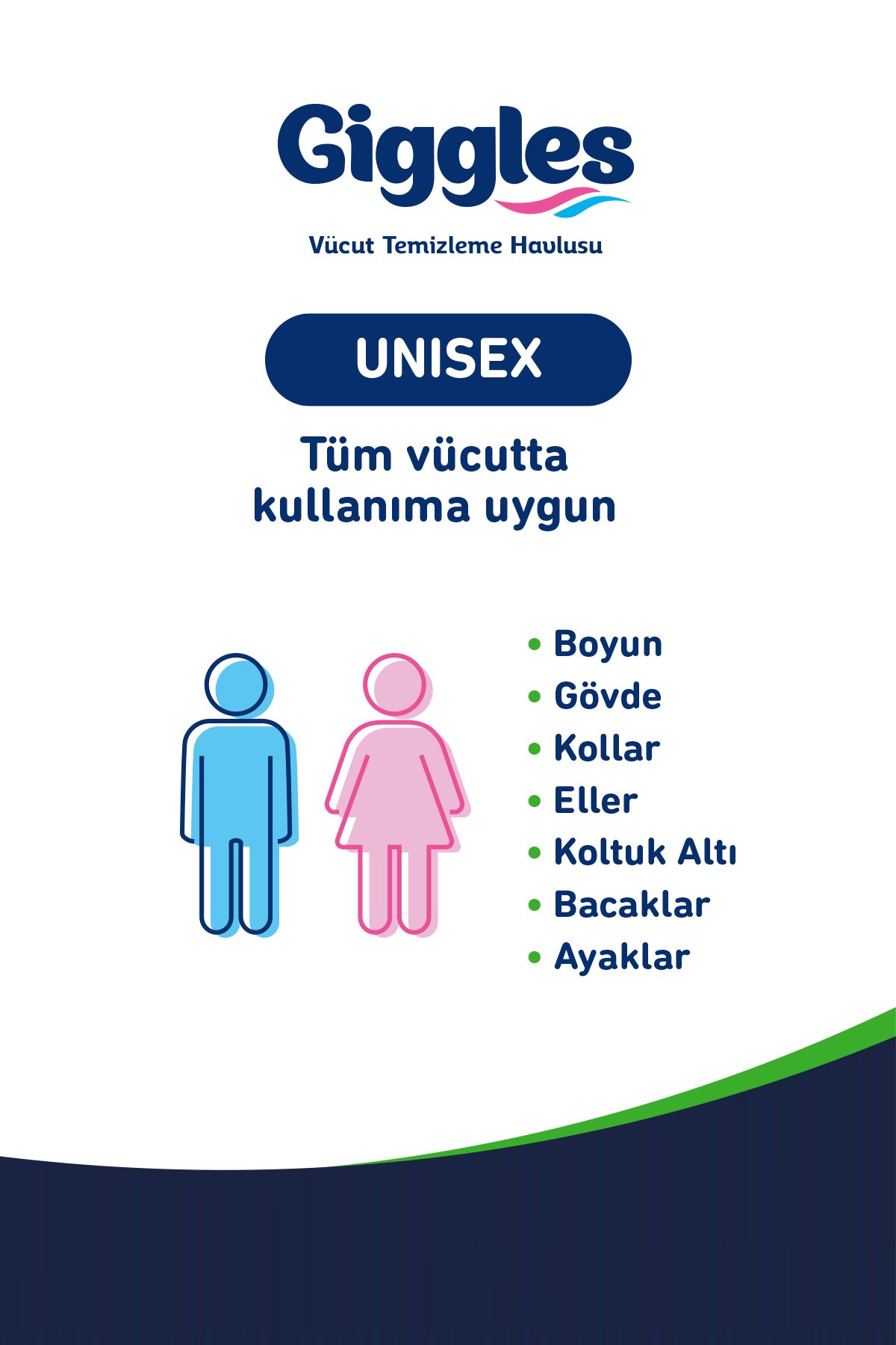 Giggles Vücut Temizleme Havlusu 50'li 6 Paket 300 Havlu