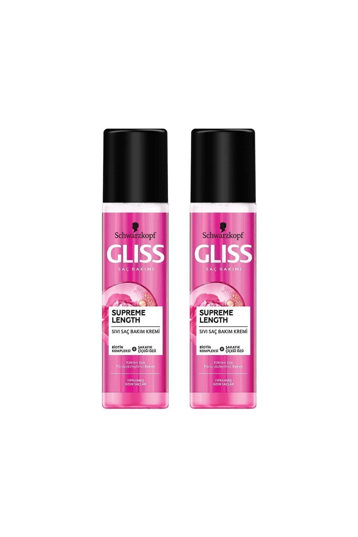 Gliss Supreme Length Uzun Saçlara Özel Durulanmayan Sıvı Saç Kremi 200 ml X 2 Adet