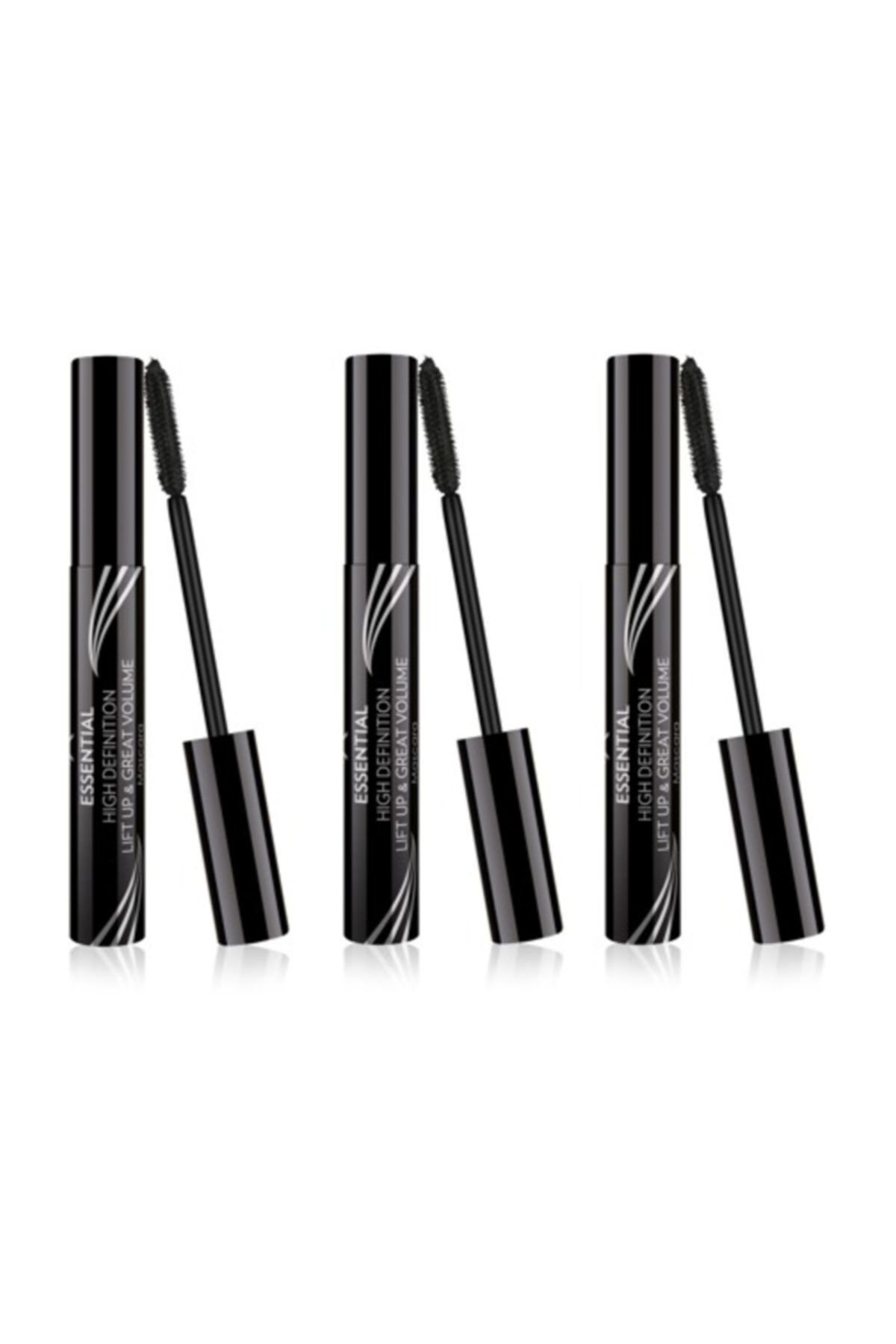 Golden Rose Hacim Etkili Siyah Maskara - Essential High Definition&Liftup&Great Volume Mascara x3 Adet