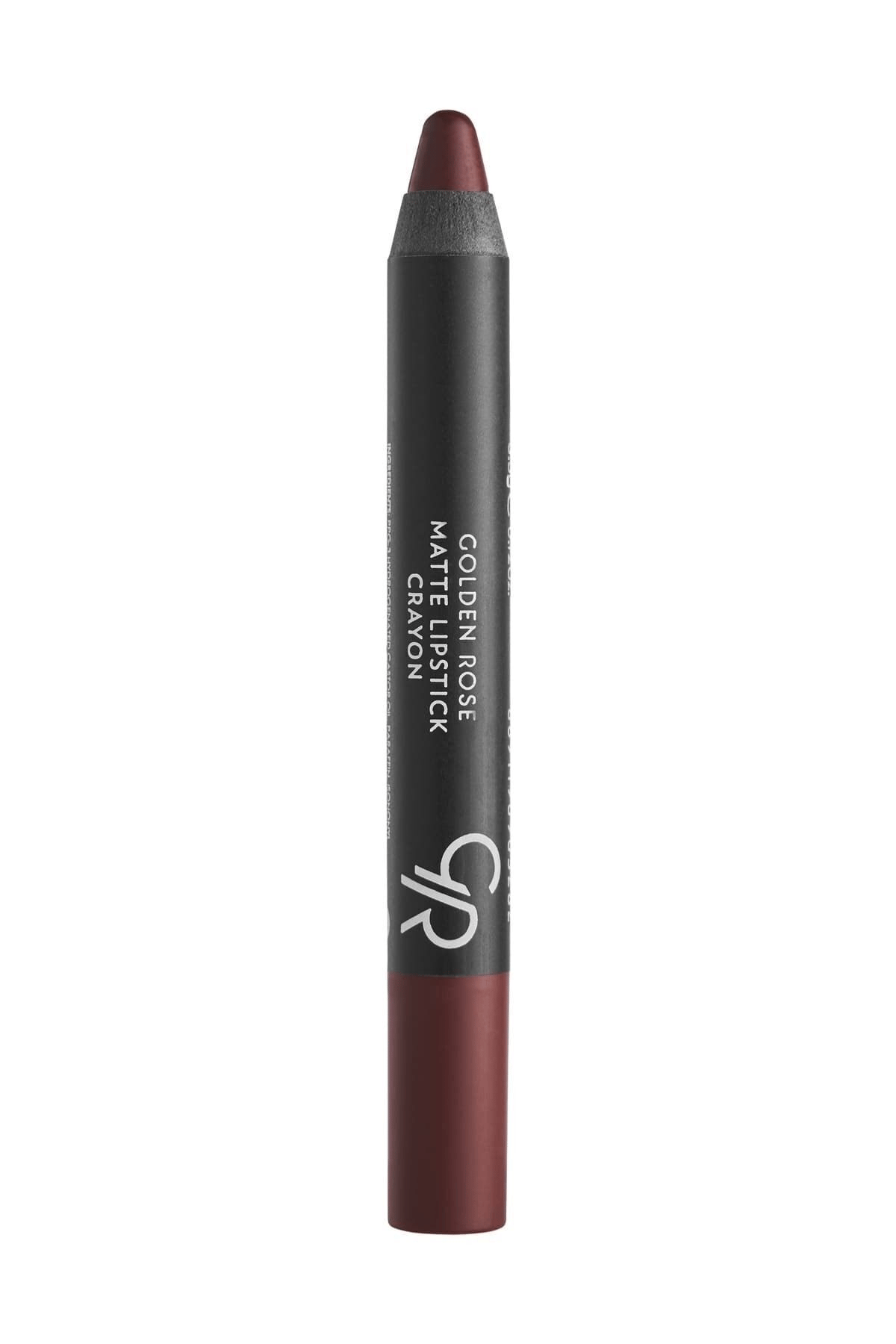 Golden Rose Matte Lipstick Crayon No: 01 Chocolate Brown - Mat Kalem Ruj - 8691190903015