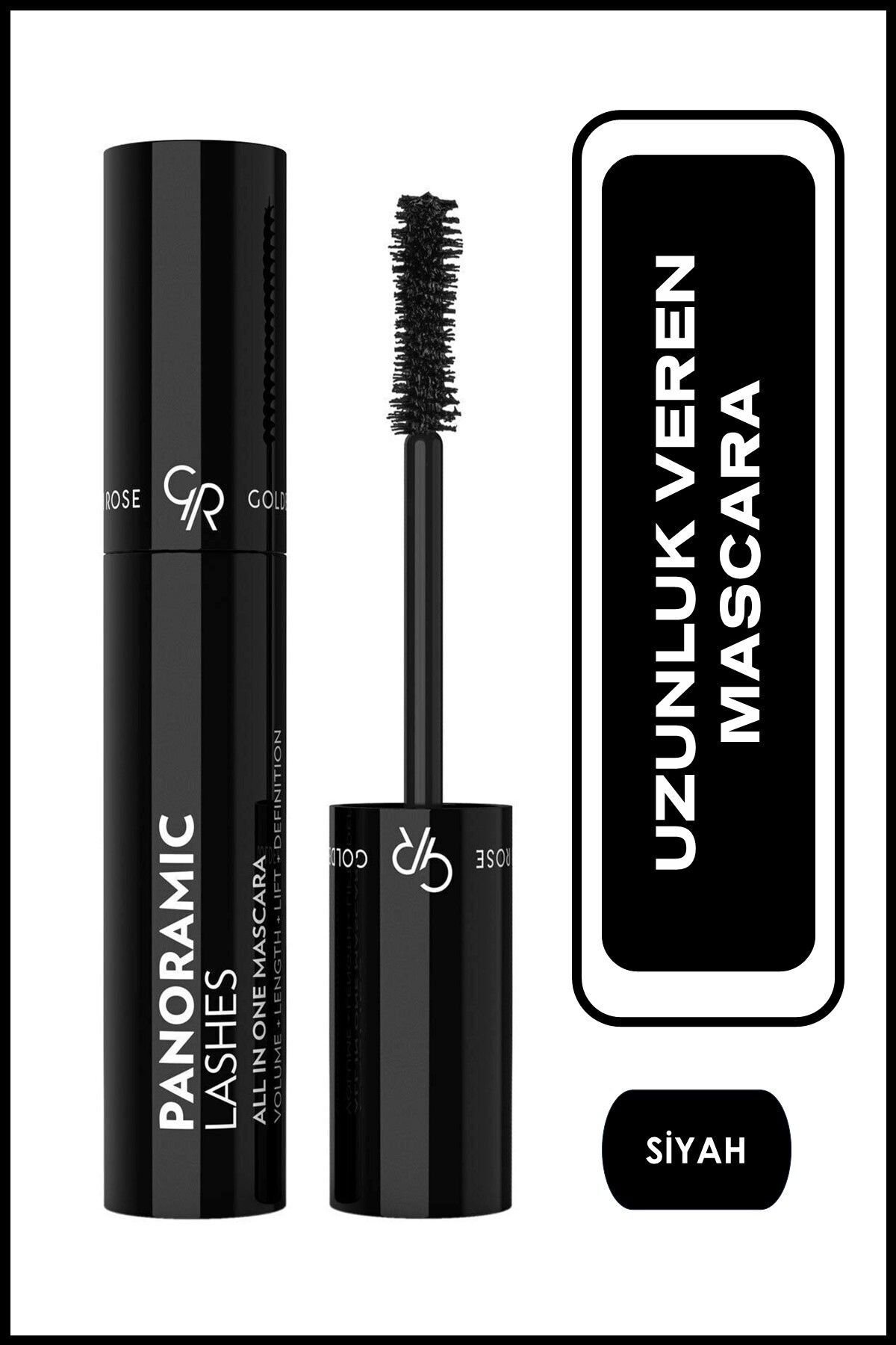 Golden Rose Panoramic Lashes All In One Mascara - Black - Uzunluk Veren Maskara - 8691190965402