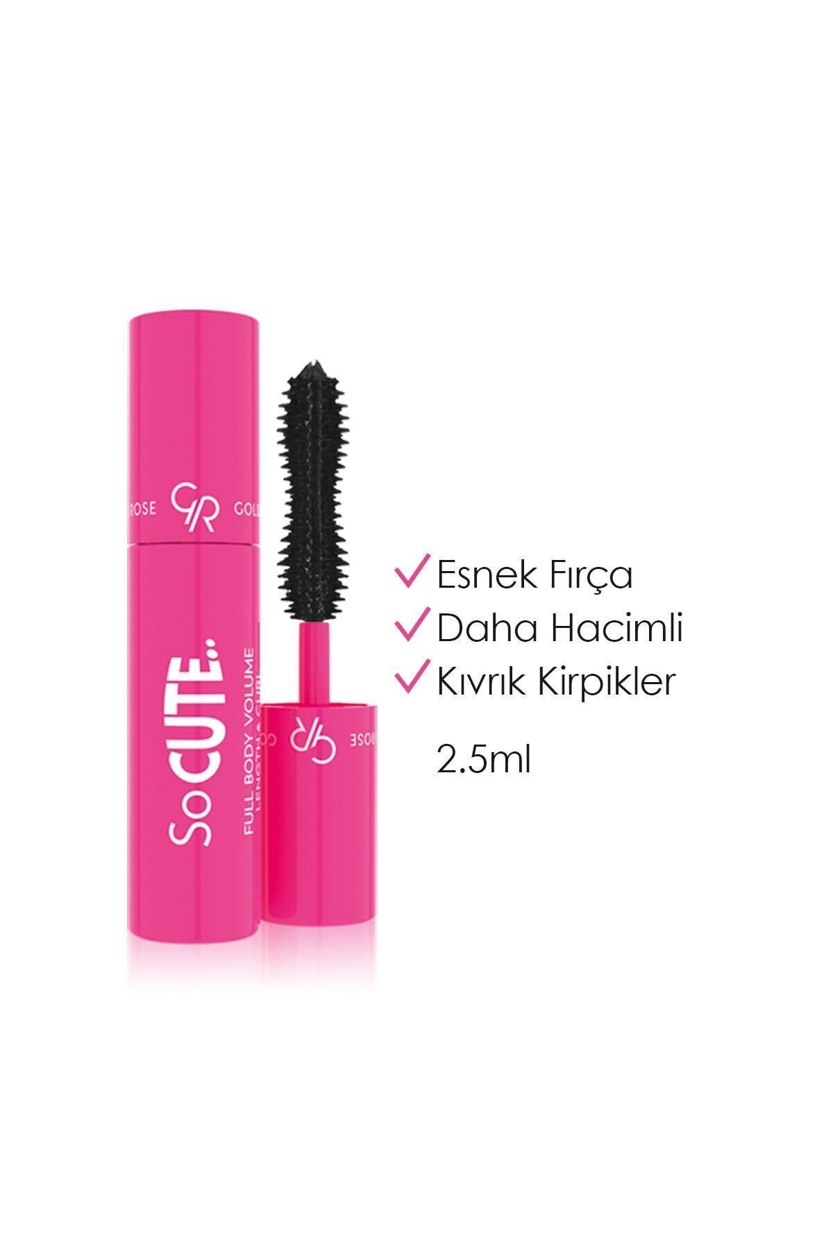 Golden Rose So Cute Full Body Volume Length & Curl Mascara - Black - Mini Maskara - 8691190965853