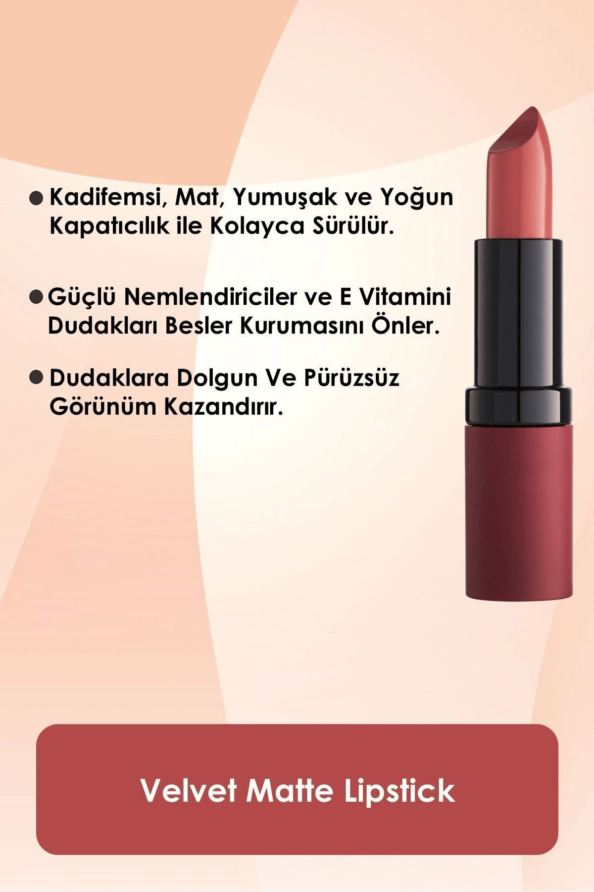 Golden Rose Velvet Matte Lipstick No: 27 Vintage Pink - Mat Ruj - 8691190466275