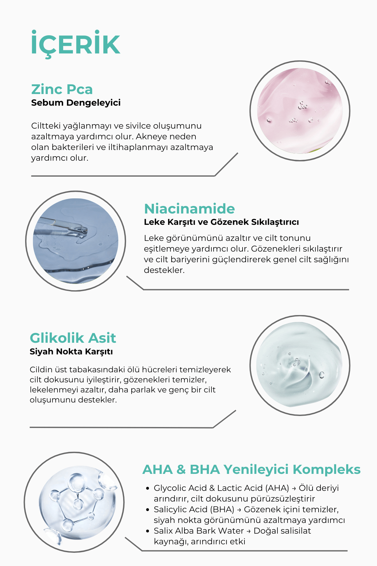 Gözenek Siyah Nokta Ve Sivilce Oluşumunu Gidermeye Yardımcı Bakım Serumu Niacinamide 10%+zınc Pca1%