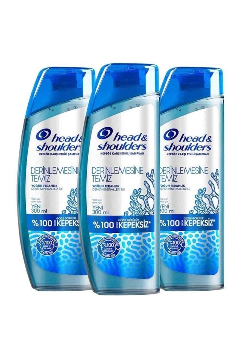 Head & Shoulders Derinlemesine Temiz Yoğun Ferahlik Deniz Mineralleri 300 Ml x 3 Adet
