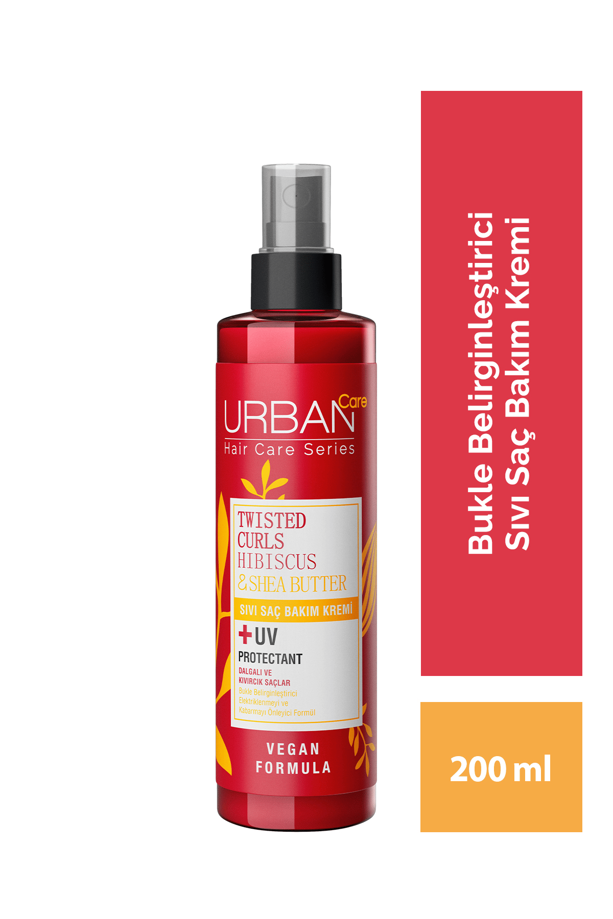Hibiscus & Shea Butter Kıvırcık ve Dalgalı Saçlara Özel Sıvı Saç Bakım Kremi-vegan-200ml