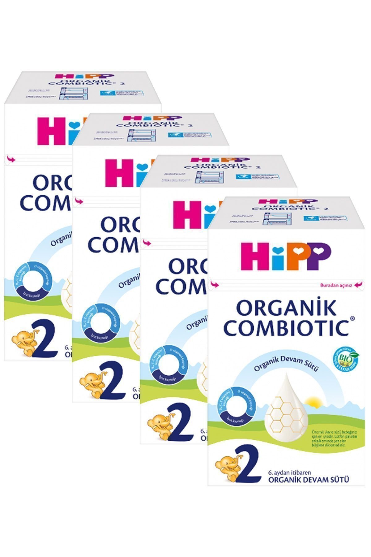 Hipp 2 Organik Bebek Sütü Combiotic 600 gr x4 Adet