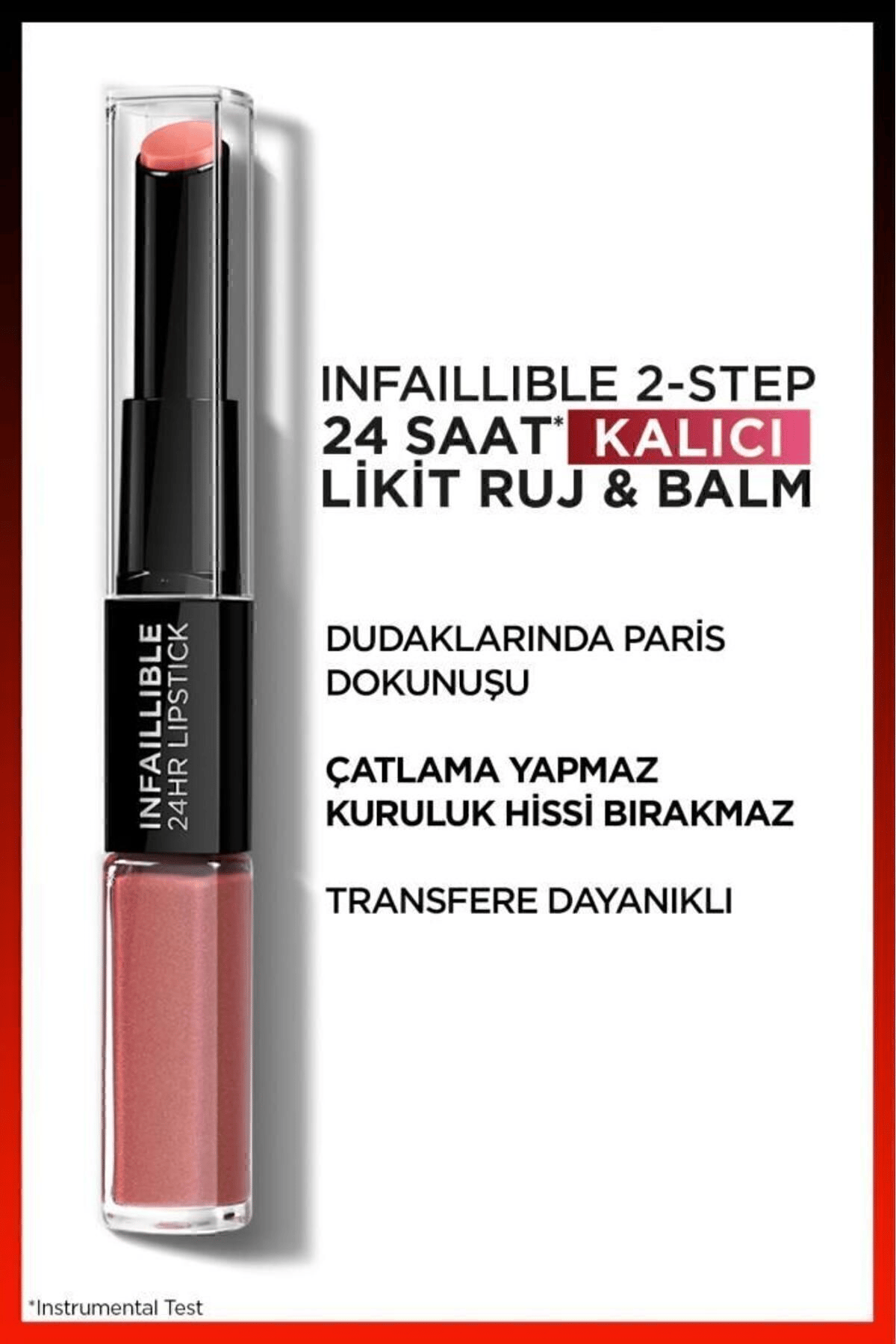 Infaillible 2-step 24 Saat Kalıcı Likit Ruj & Balm - 312 Incessant Russet