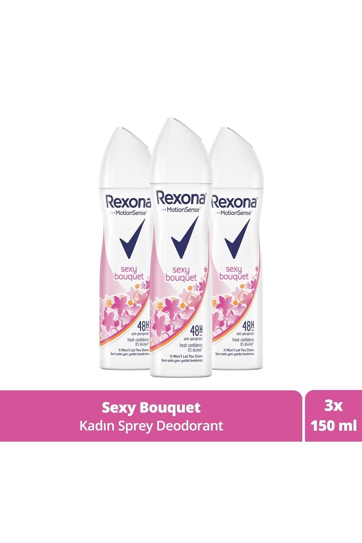 Kadın Sprey Deodorant Sexy Bouquet Ter Kokusuna Karşı Koruma 150 Ml X3 Adet
