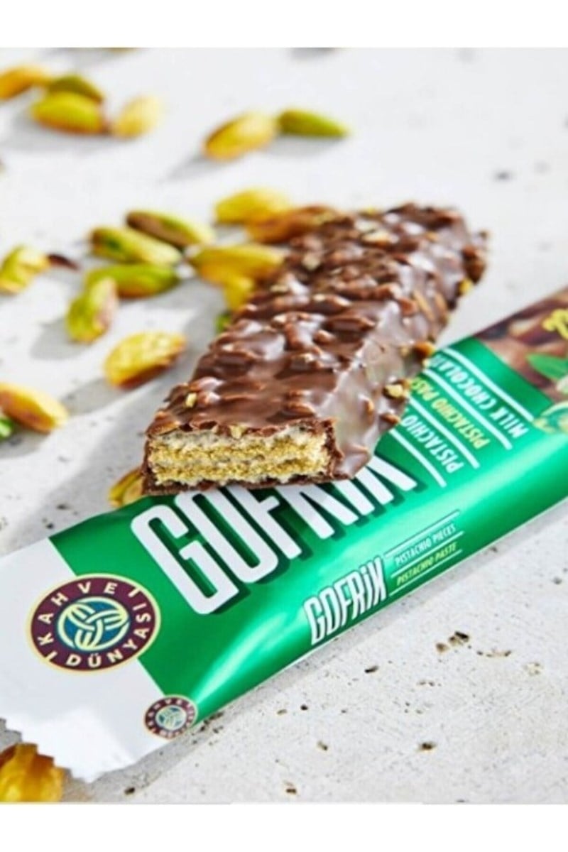 Kahve Dünyası Gofrik Antep Fıstıklı Çikolata 33gr x 24 Adet