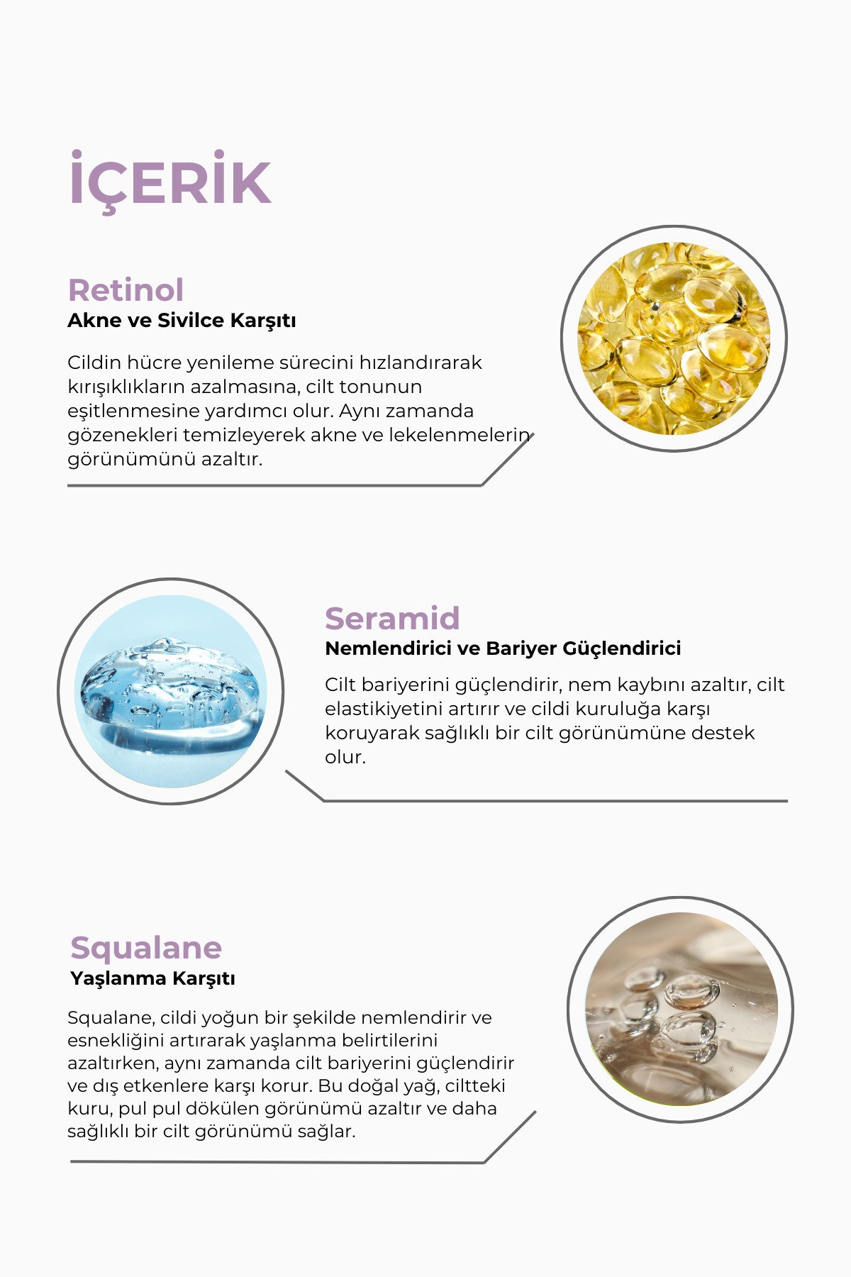 Kırışıklık Karşıtı Ve Yenileyici Retinol (A VİT) Serum (0.3% RETİNOL, CERAMİDE, SQUALANE)