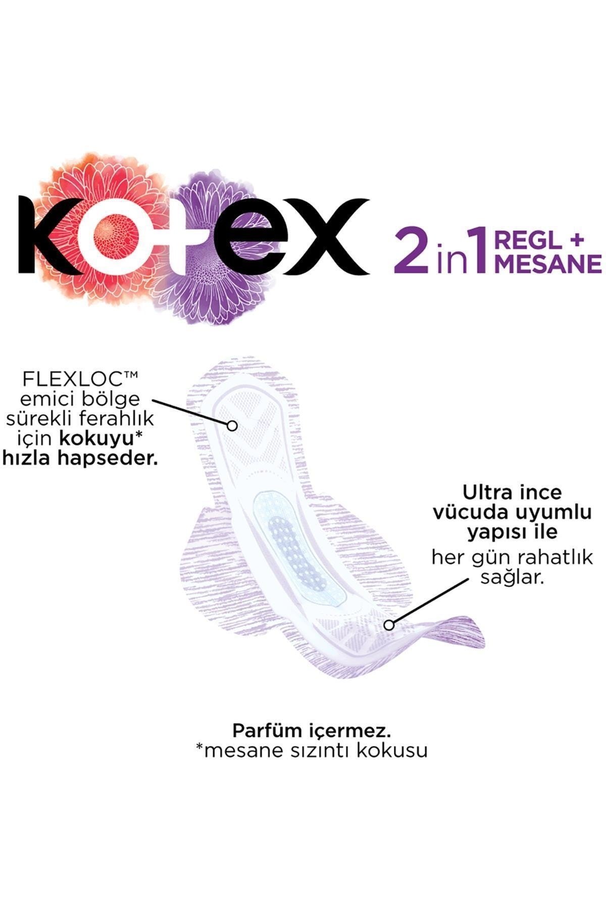 Kotex 2'in 1 Regl Mesane Ultra Uzun 12'li