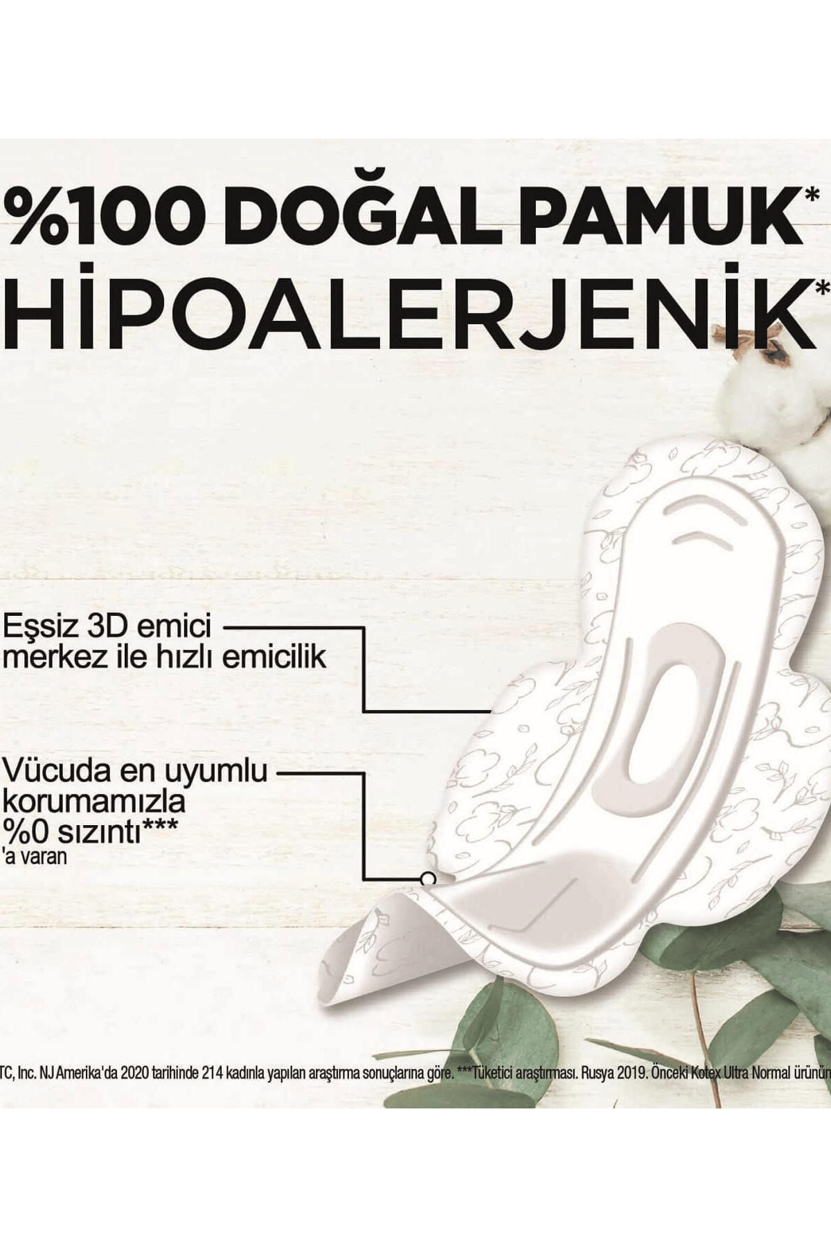 Kotex Natural Ultra Single Hijyenik Ped Uzun 7'li  Günlük Ped