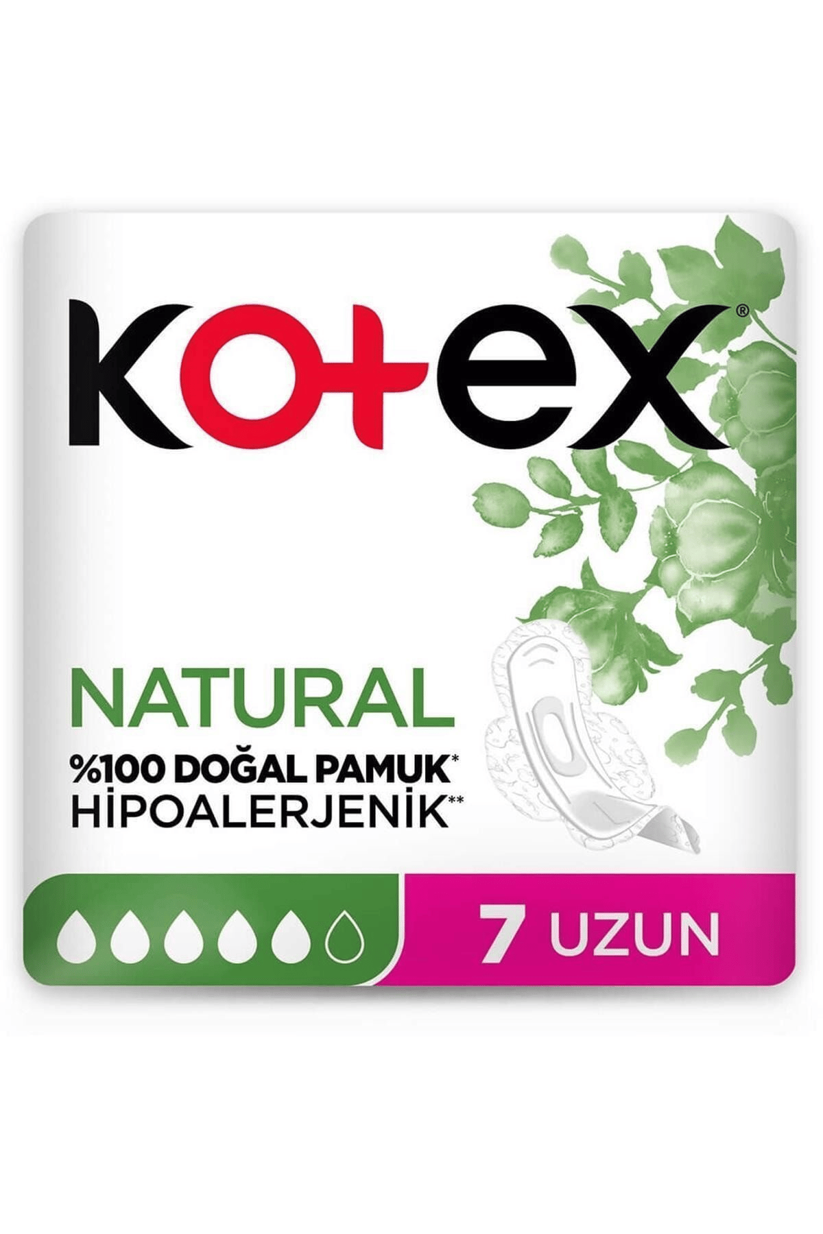 Kotex Natural Ultra Single Hijyenik Ped Uzun 7'li  Günlük Ped
