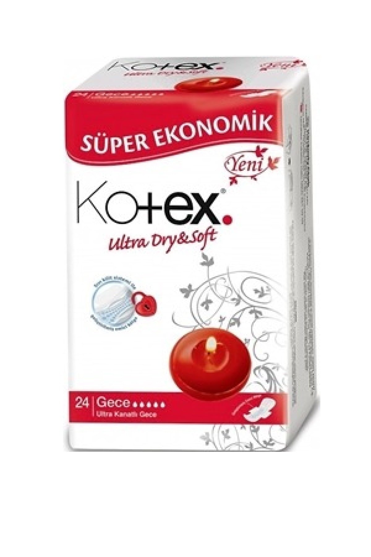 Kotex Ultra Süper Kanatlı 24'li Gece